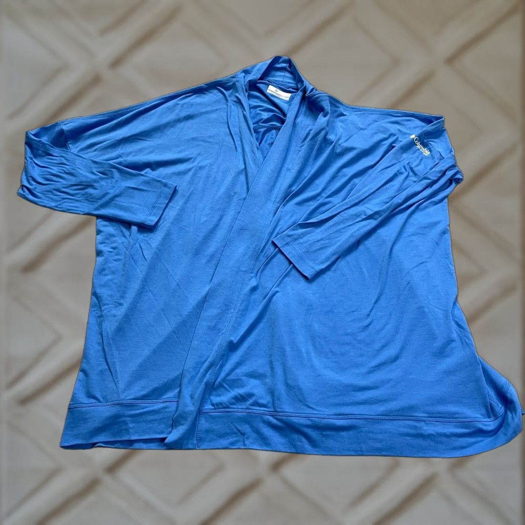 Vintage Columbia Active Open Jacket Womens Medium Blue Long Sleeve Casual Soft Stretch Size M / US 6-8 / IT 42-44 - 1 Thumbnail