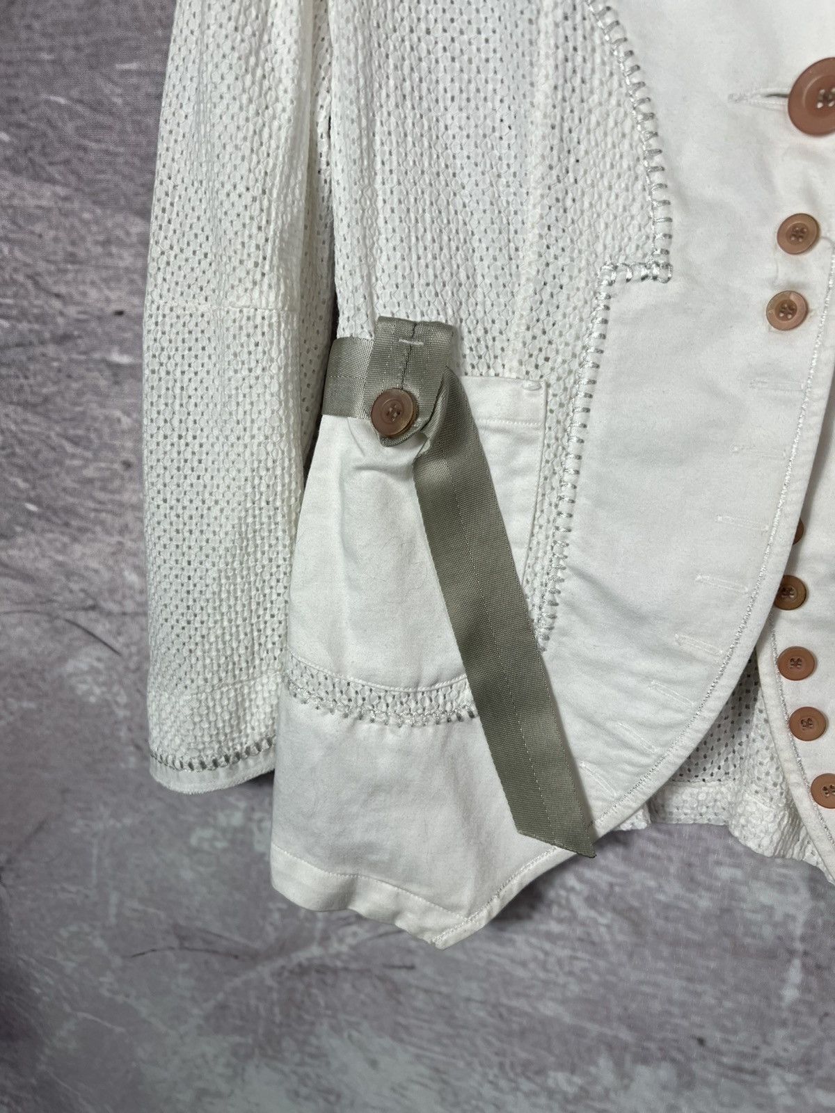 Marithe + Francois Girbaud M+FG Archive Mesh Web Paneled Utility Blazer Jacket Size M / US 6-8 / IT 42-44 - 5 Thumbnail