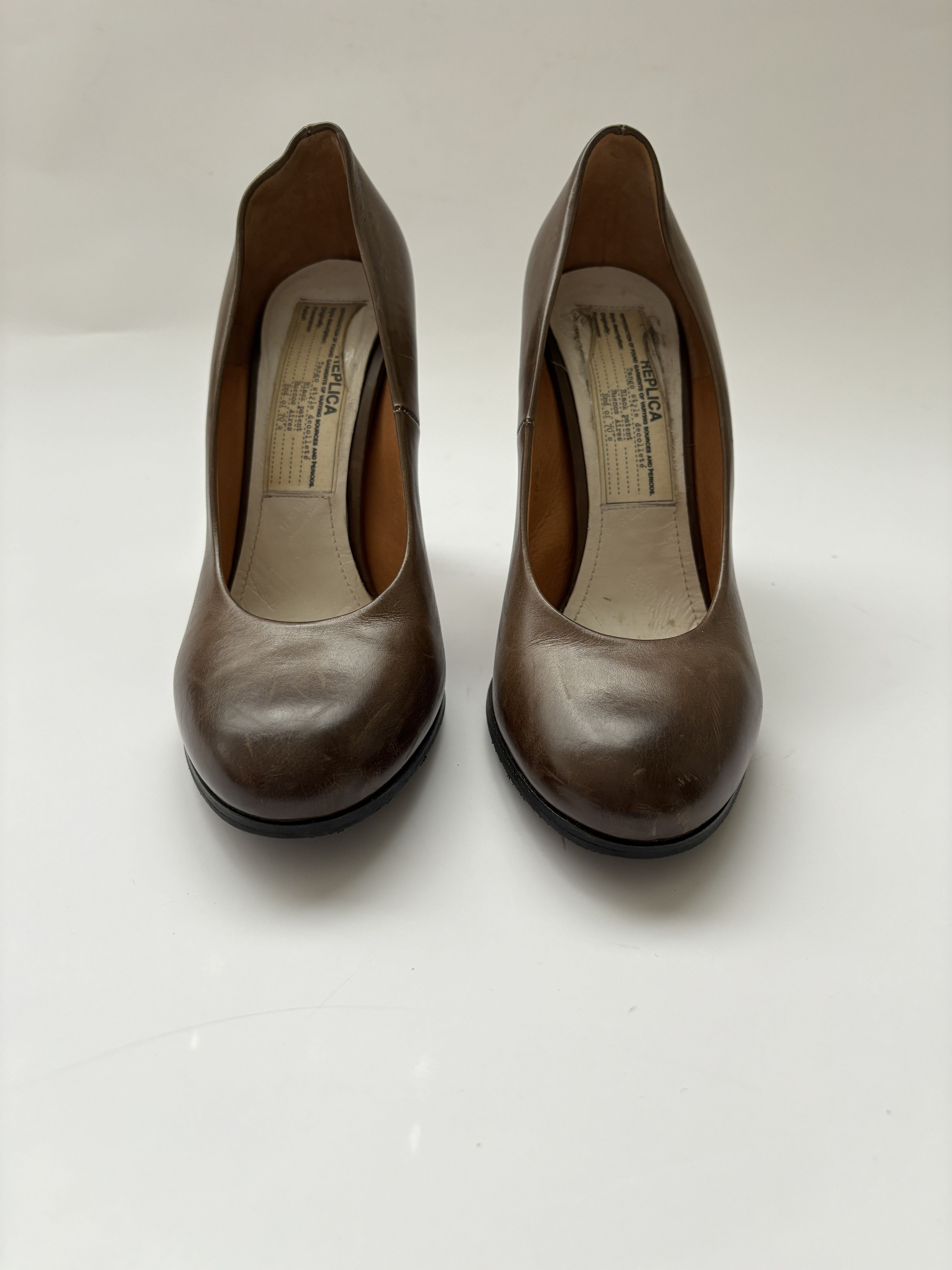 Maison Margiela ⚡️QUICK SALE⚡️Maison Margiela Replica Brown Heeled Pumps Size US 7 / IT 37 - 2 Thumbnail