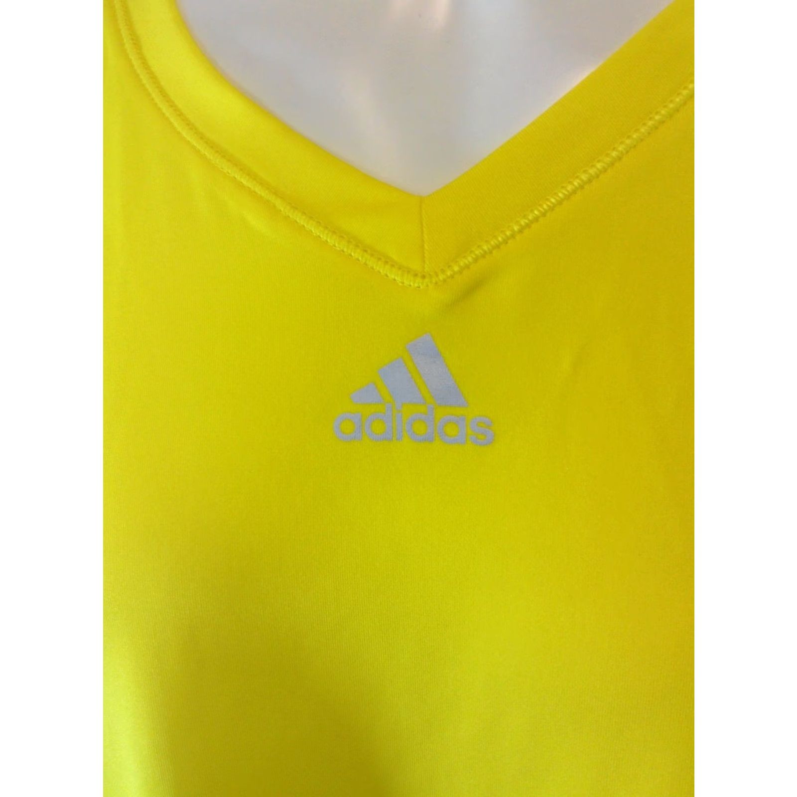 Adidas Womens Adidas Vivid Yellow TF ClimaLite Short Sleeve Lightweight Tee Shirt Size M / US 6-8 / IT 42-44 - 2 Thumbnail