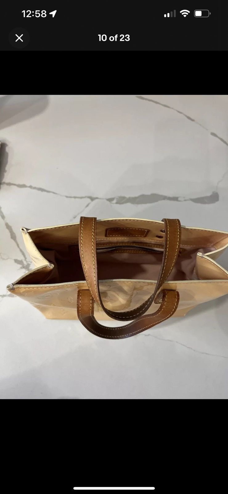 Louis Vuitton Louis Vuitton Vernis Monogram Handbag Yellow Size ONE SIZE - 21 Thumbnail