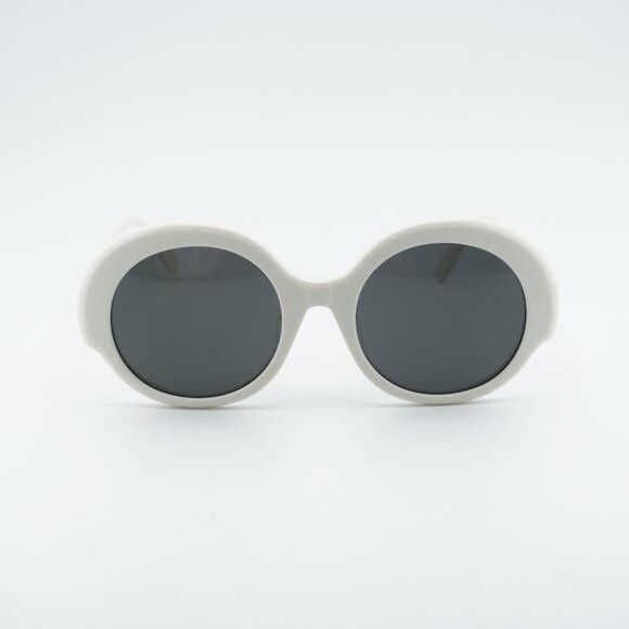 Loewe Loewe LW40135F 25A Sunglasses White Round Frame, Grey Lenses Size ONE SIZE - 3 Thumbnail