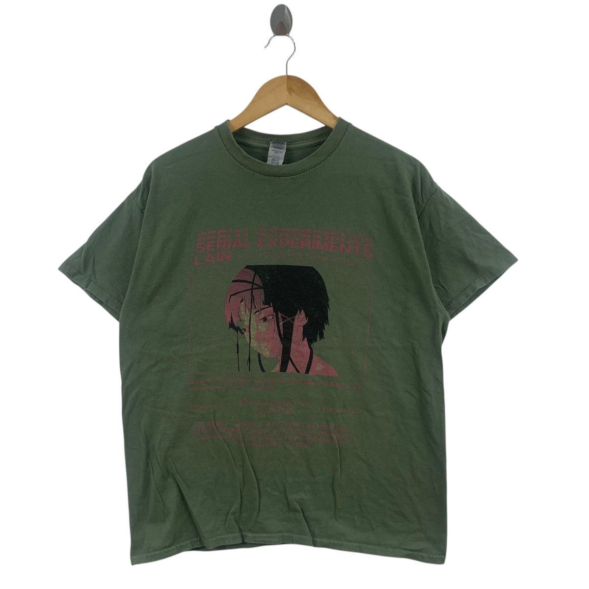 Anime SERIAL EXPERIMENTS LAIN Anime Cyberpunk Horror Tee Shirt Size US L / EU 52-54 / 3 - 4 Thumbnail