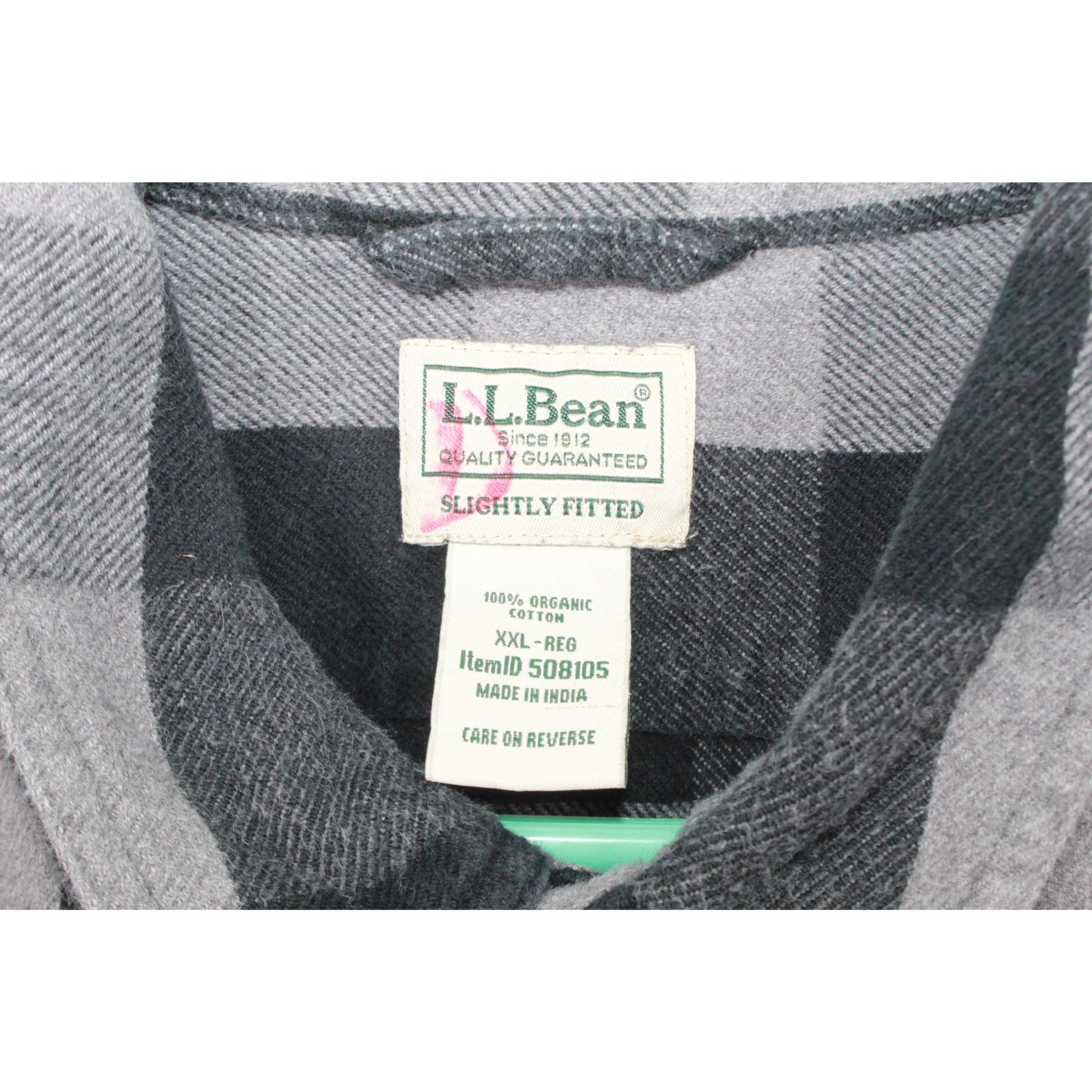 L.L. Bean LL Bean Organic Flannel Shirt Black Gray XXL Size US XXL / EU 58 / 5 - 8 Thumbnail