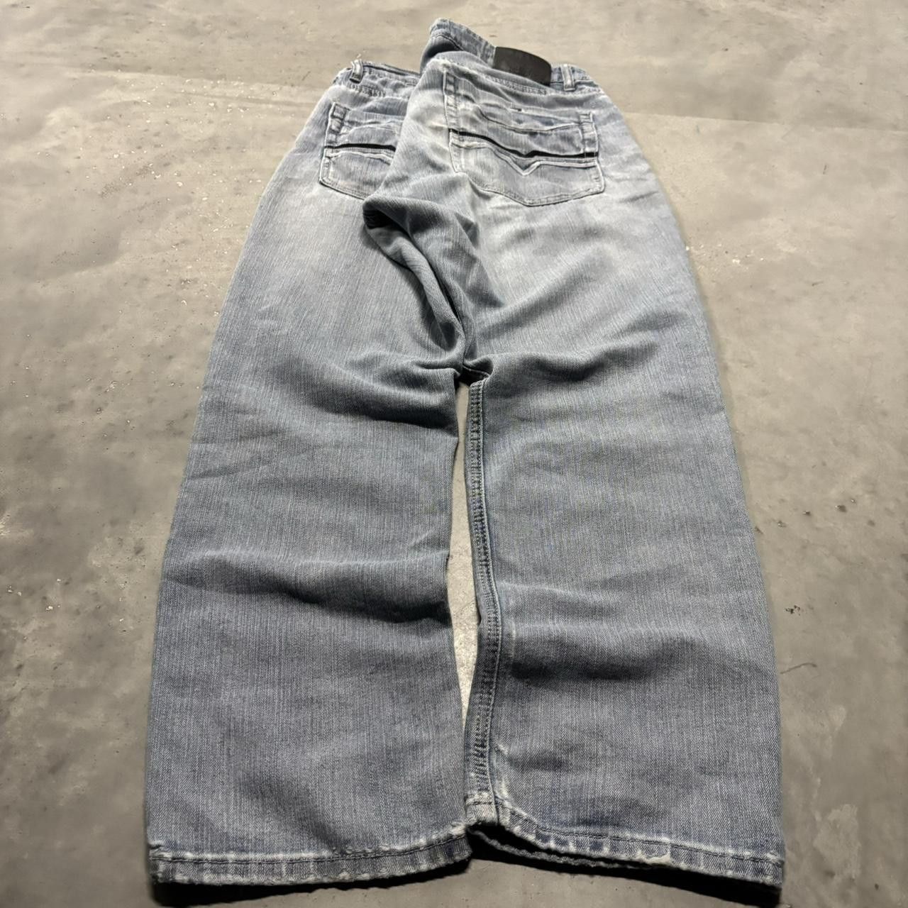 Japanese Brand × Vintage Crazy Vintage Y2K/2000s Grunge Light Wash Distressed Denim Jeans! Size US 34 / EU 50 - 4 Thumbnail