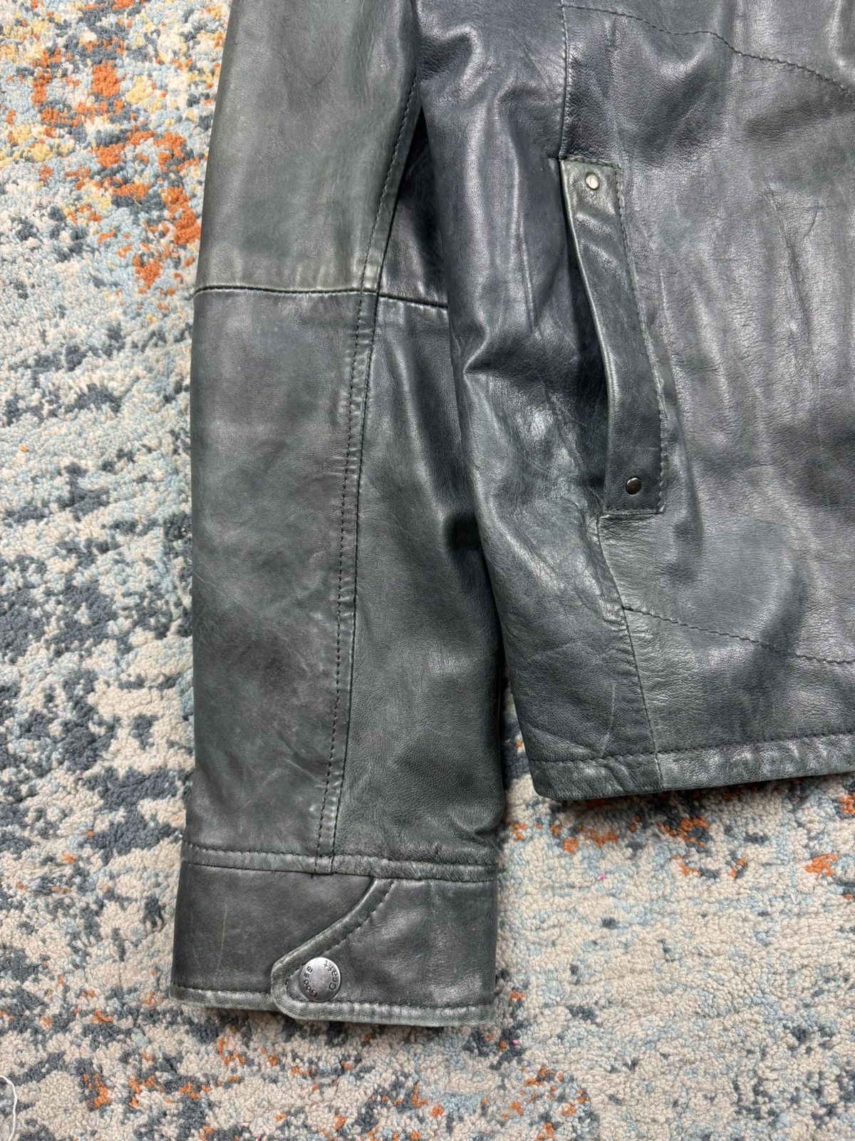 Designer × Vintage Vintage 90s Goose Craft real leather biker jacket boxy Size US XL / EU 56 / 4 - 9 Thumbnail