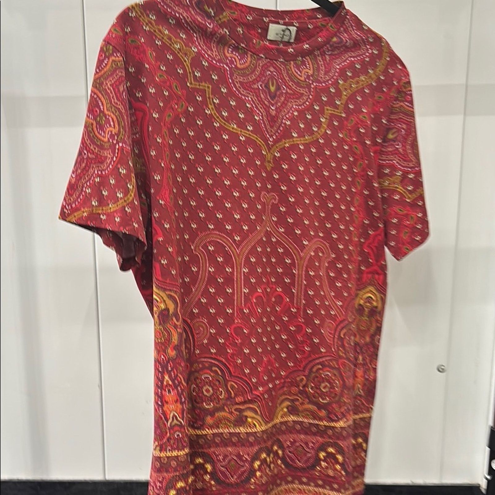 Etro NWT Etro Red and Yellow Short Sleeve Tee Intricate Pattern M Size US M / EU 48-50 / 2 - 4 Thumbnail