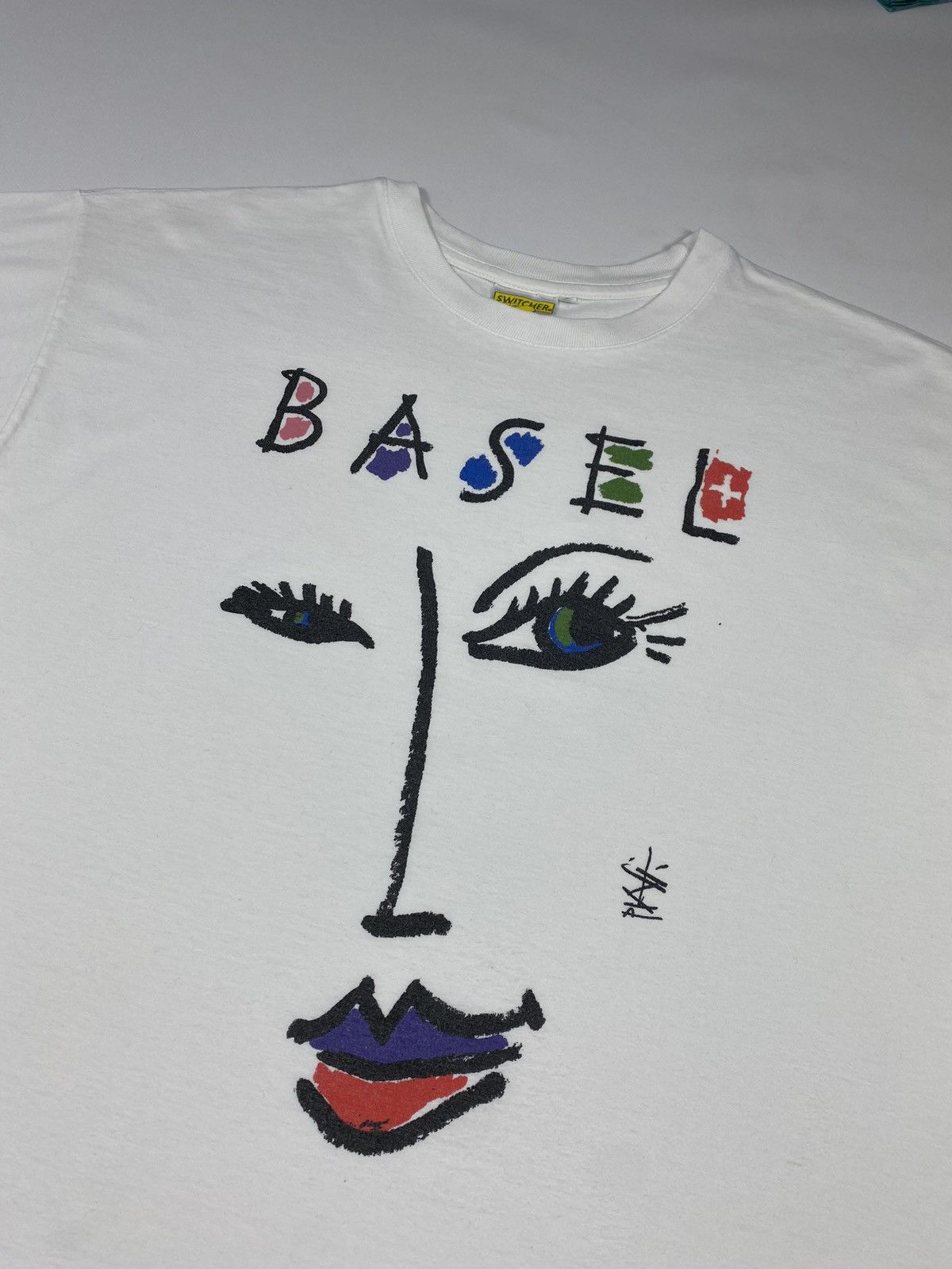 Vintage 🔥LASTDROP🔥 VTG 90s Basel Switzerland Art Abstraction Face Size US L / EU 52-54 / 3 - 3 Thumbnail