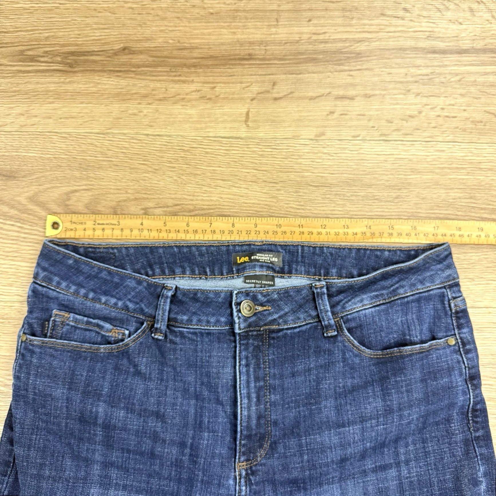 Lee LEE Jeans Regular Fit Straight Leg Mid Rise Womens 16M Blue Denim Shaping 16M Jeans Secerety Shapes 90s? Size 38" / US 16 / IT 52 - 4 Thumbnail