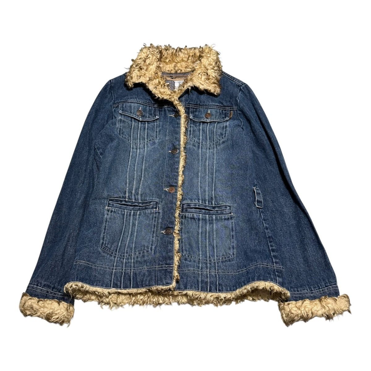 Billabong Y2K Billabong Sherpa Denim Jacket Women's Medium Size M / US 6-8 / IT 42-44 - 1 Thumbnail