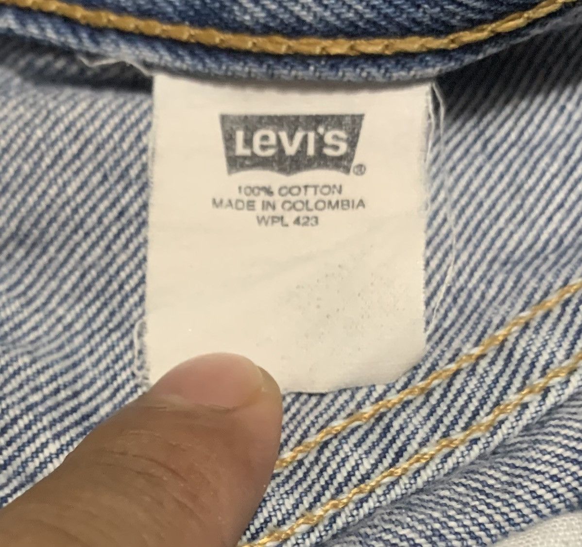 Levi's Vintage Levis 501 Blue Jeans Distressed Nice Design Size US 33 - 10 Thumbnail
