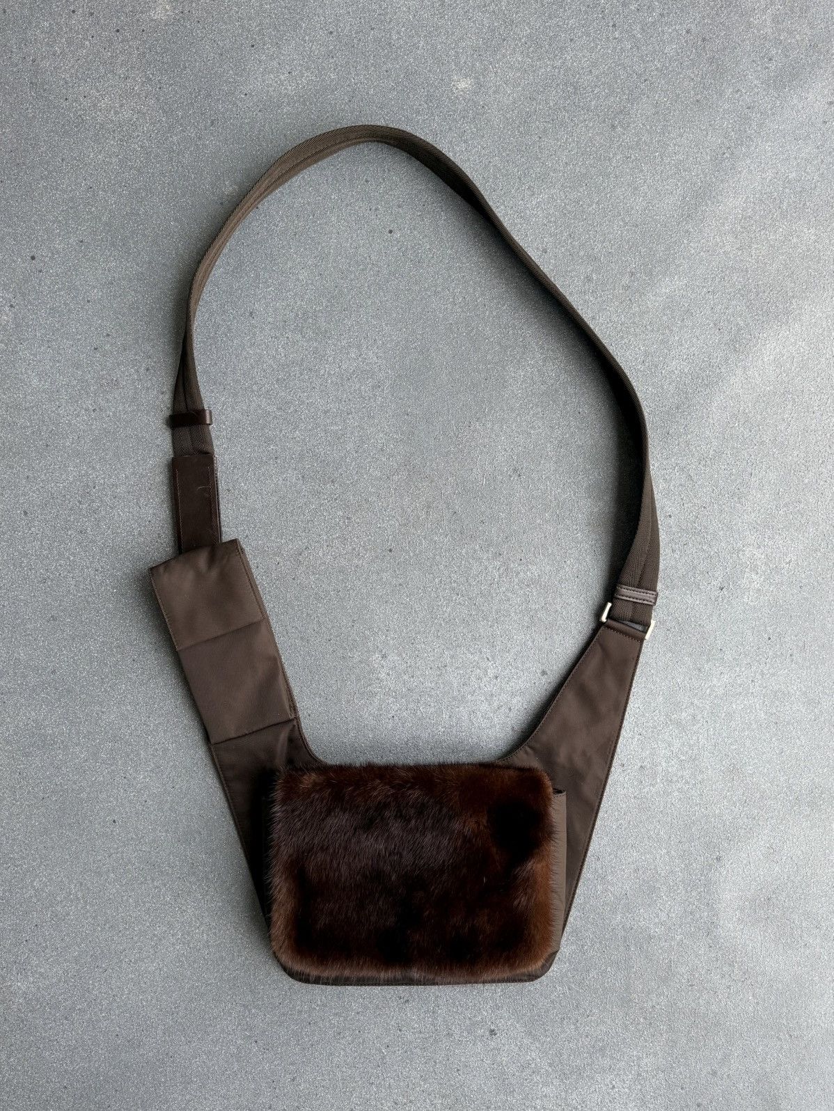 Prada PRADA Fall Winter 1999 Fur & Mesh Shoulder Bag | Grailed