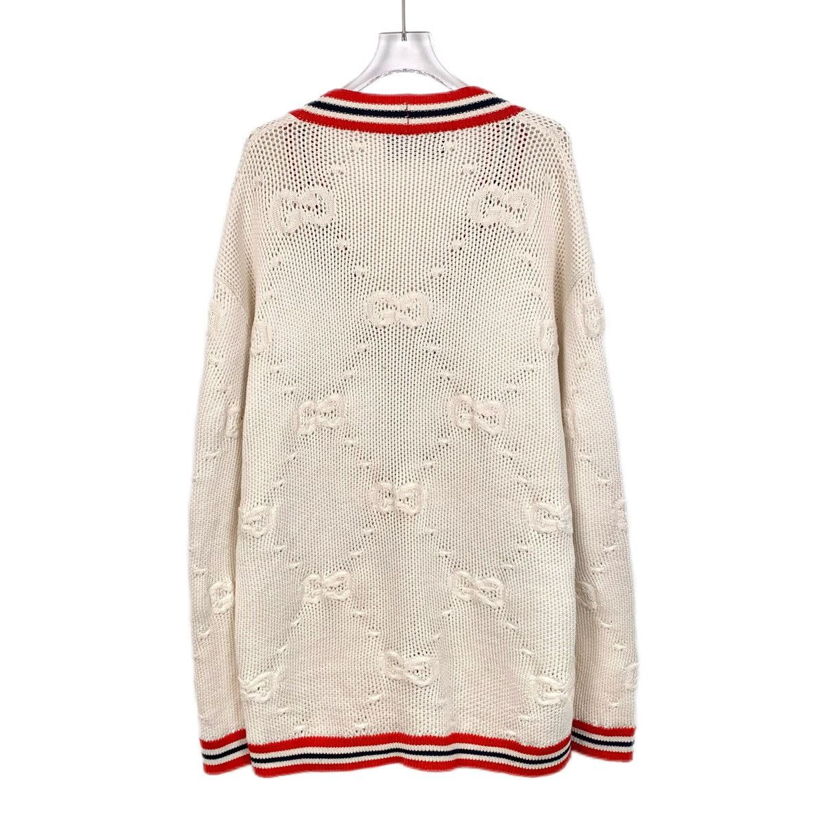 Gucci Gucci All-over Double G Logo Knit Cardigan Coat K26WX Size M / US 6-8 / IT 42-44 - 2 Thumbnail
