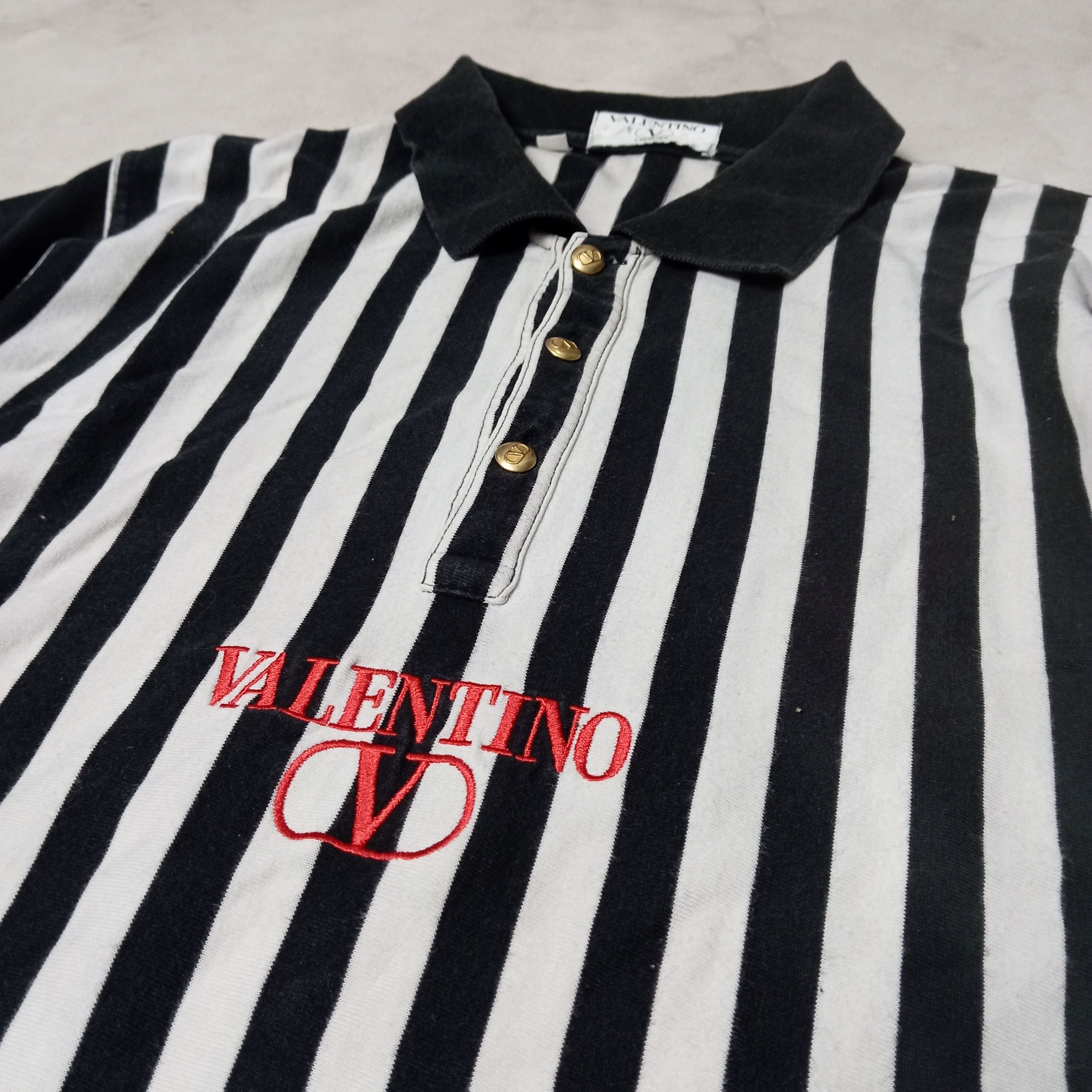Valentino Vintage Polo Shirt Valentino Chemises Size US L / EU 52-54 / 3 - 3 Thumbnail