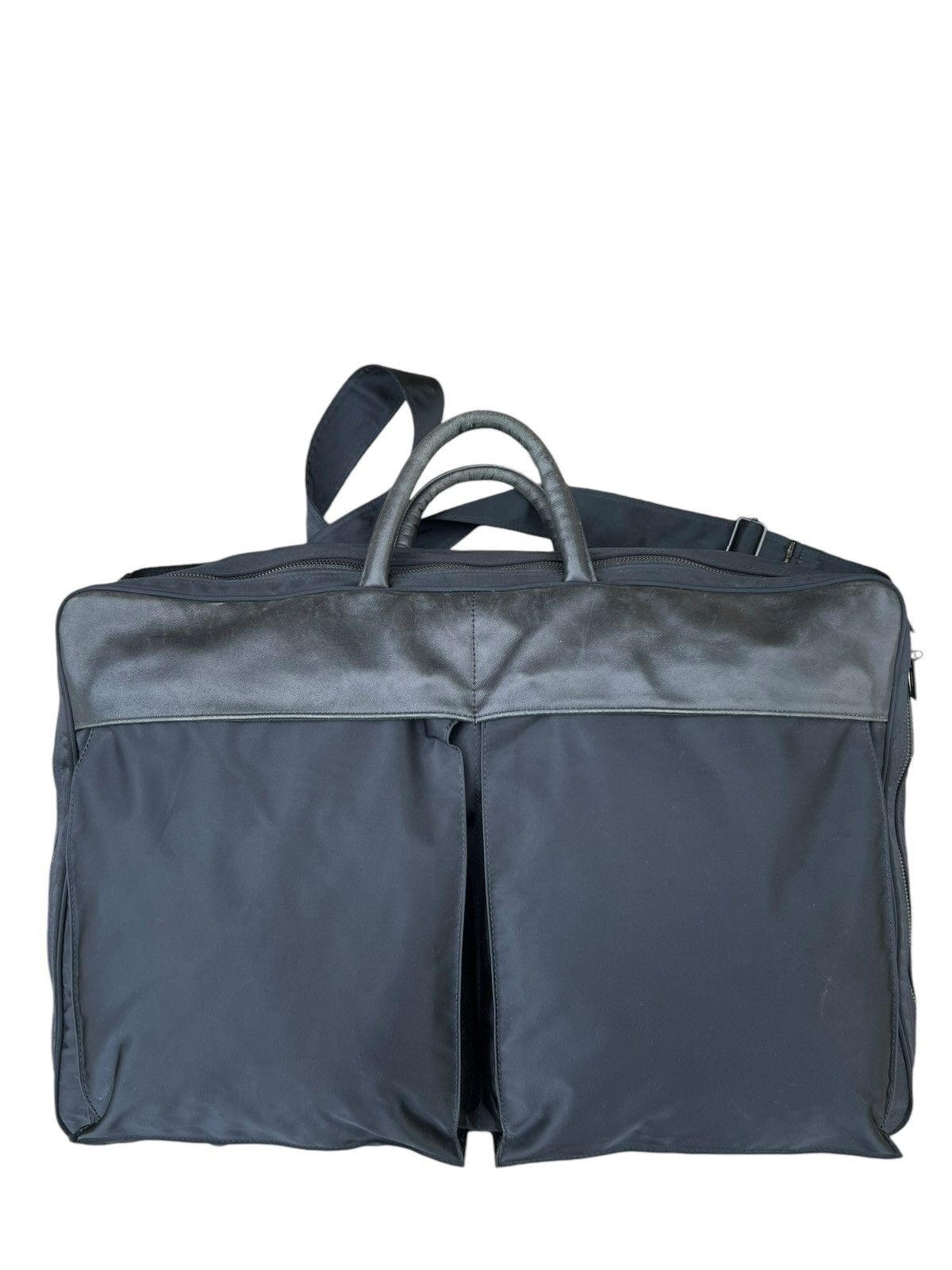 Barneys New York Vintage 90s Barneys New York Leather Nylon 2 Way Bag Huge Size ONE SIZE - 8 Thumbnail