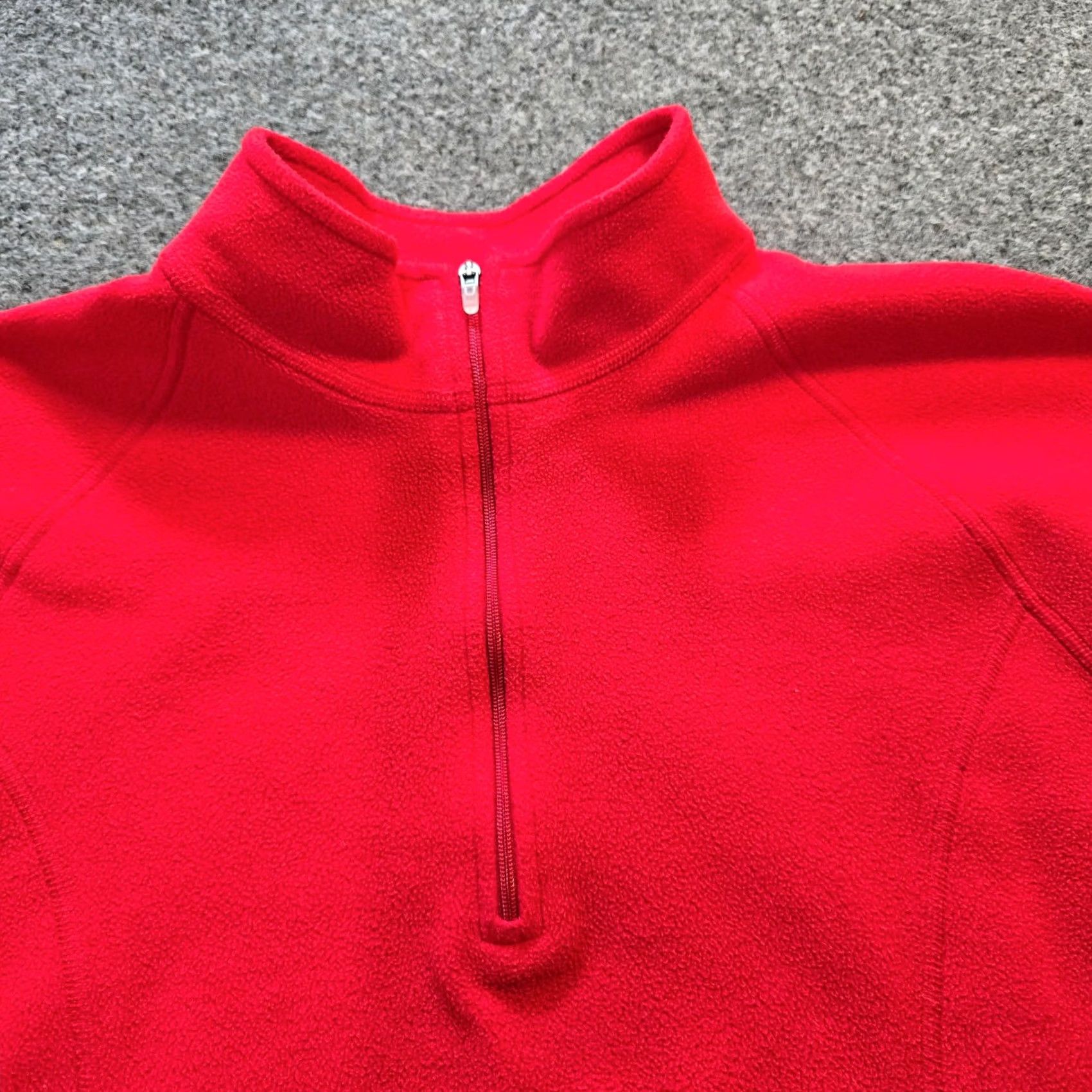 Vintage LL Bean Sweater Womens Size Large Red Fleece 1/4 Zip Long Sleeve Capsule Casual Size L / US 10 / IT 46 - 2 Thumbnail