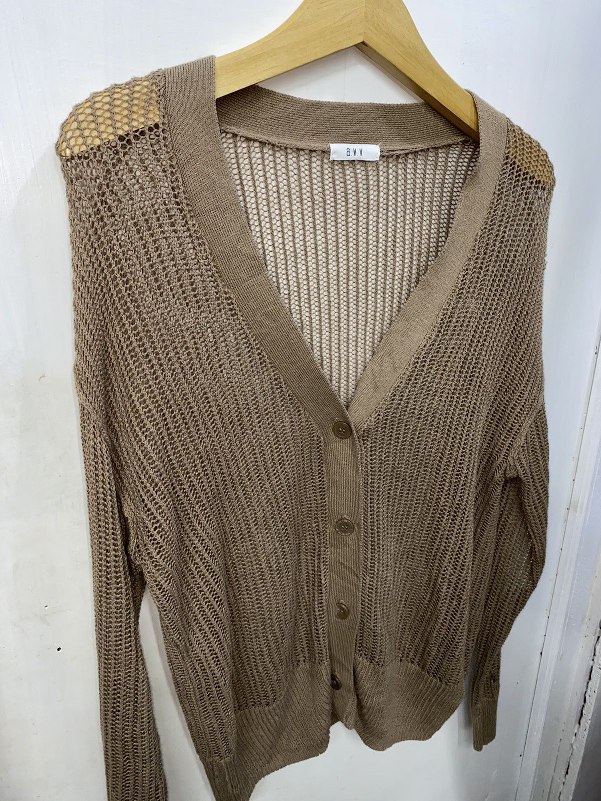 Hysteric Glamour × If Six Was Nine × Japanese Brand open knit cardigan AVV HOMME meshtop fishnet style Size US M / EU 48-50 / 2 - 2 Thumbnail