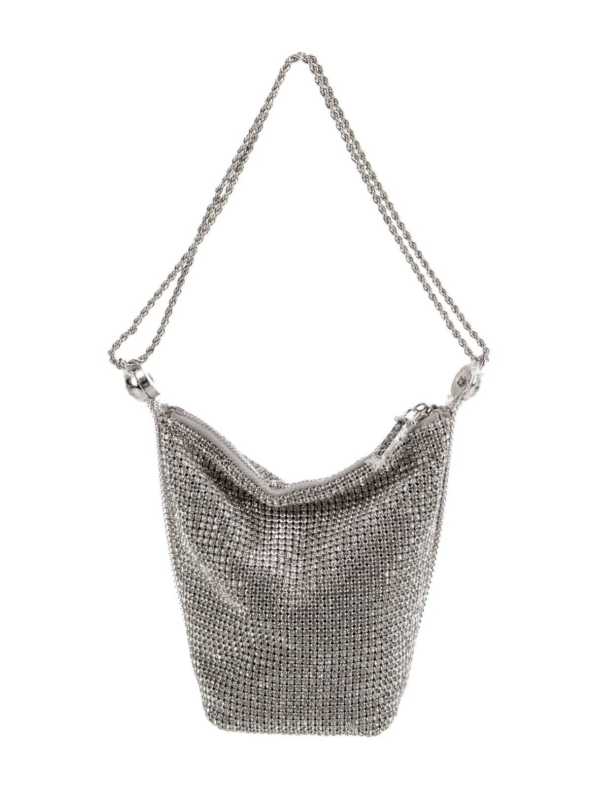 Cult Gaia os11x0326 Size: OS / Rhinestone Bucket Bag in Silver Size ONE SIZE - 4 Thumbnail