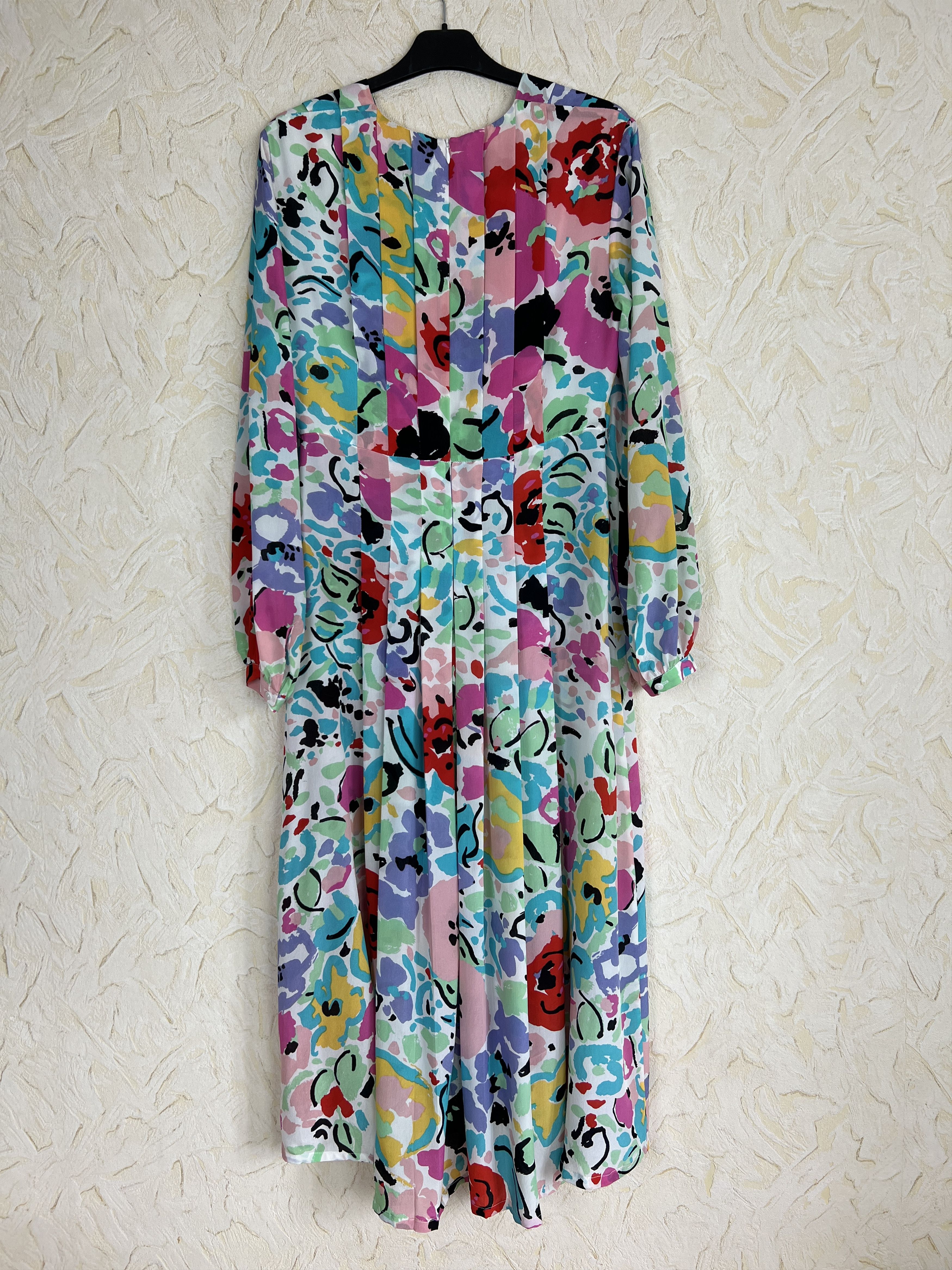 RIXO RIXO Camellia Silk Midi Dress 100% Silk Floral Print Size L / US 10 / IT 46 - 2 Thumbnail