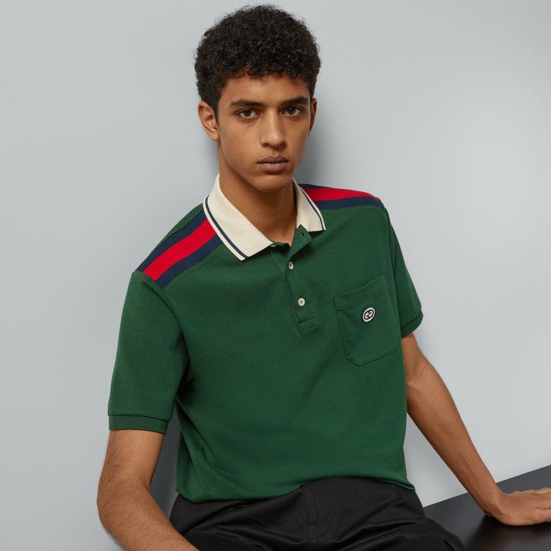 Gucci o1loc1c0226 737656 Cotton Polo Shirt With Interlocking G Size US M / EU 48-50 / 2 - 5 Thumbnail