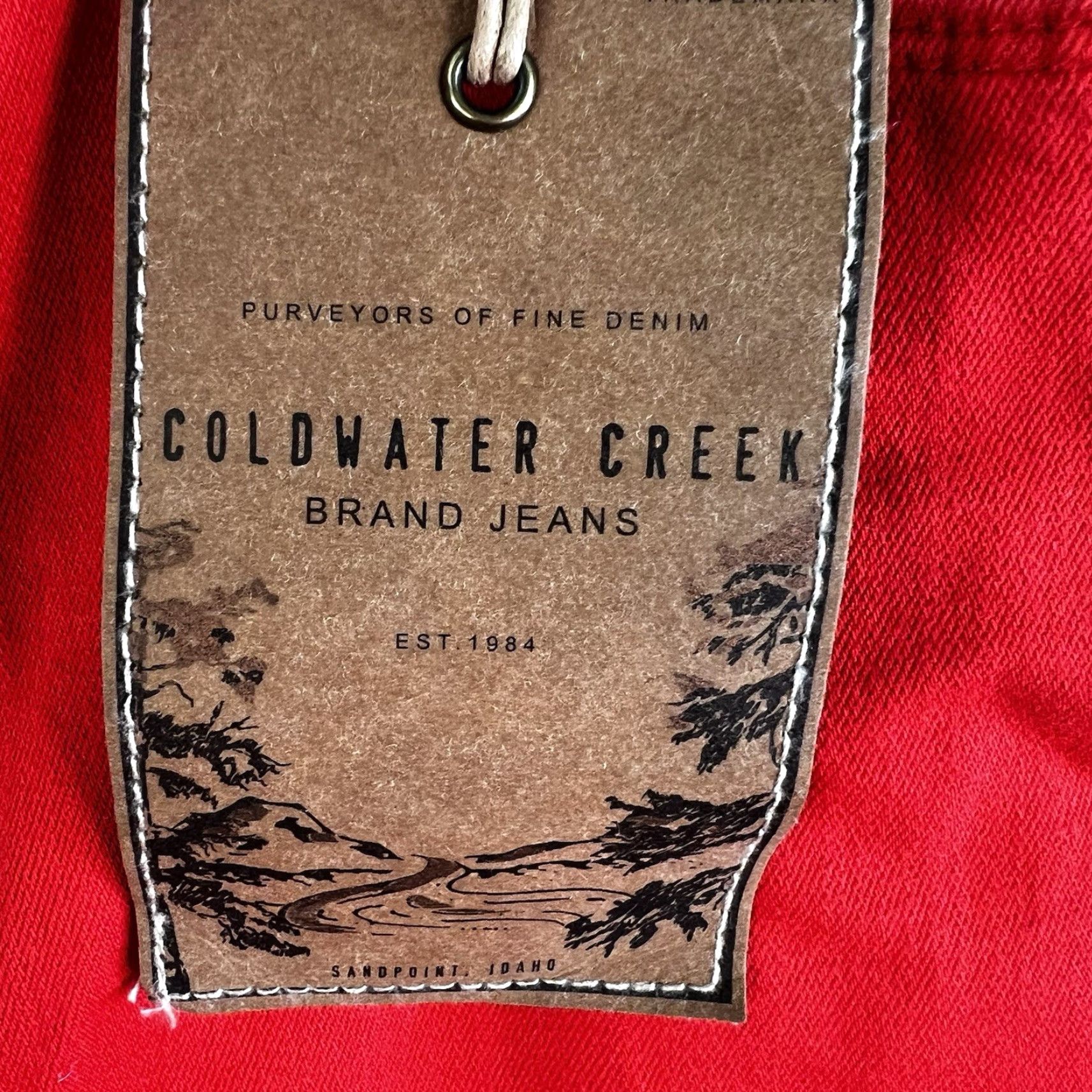 Coldwater Creek Coldwater Creek Jeans Womens Size 16 Red Denim Mini Bootcut Crop 36X23 Size 38" / US 16 / IT 52 - 4 Thumbnail