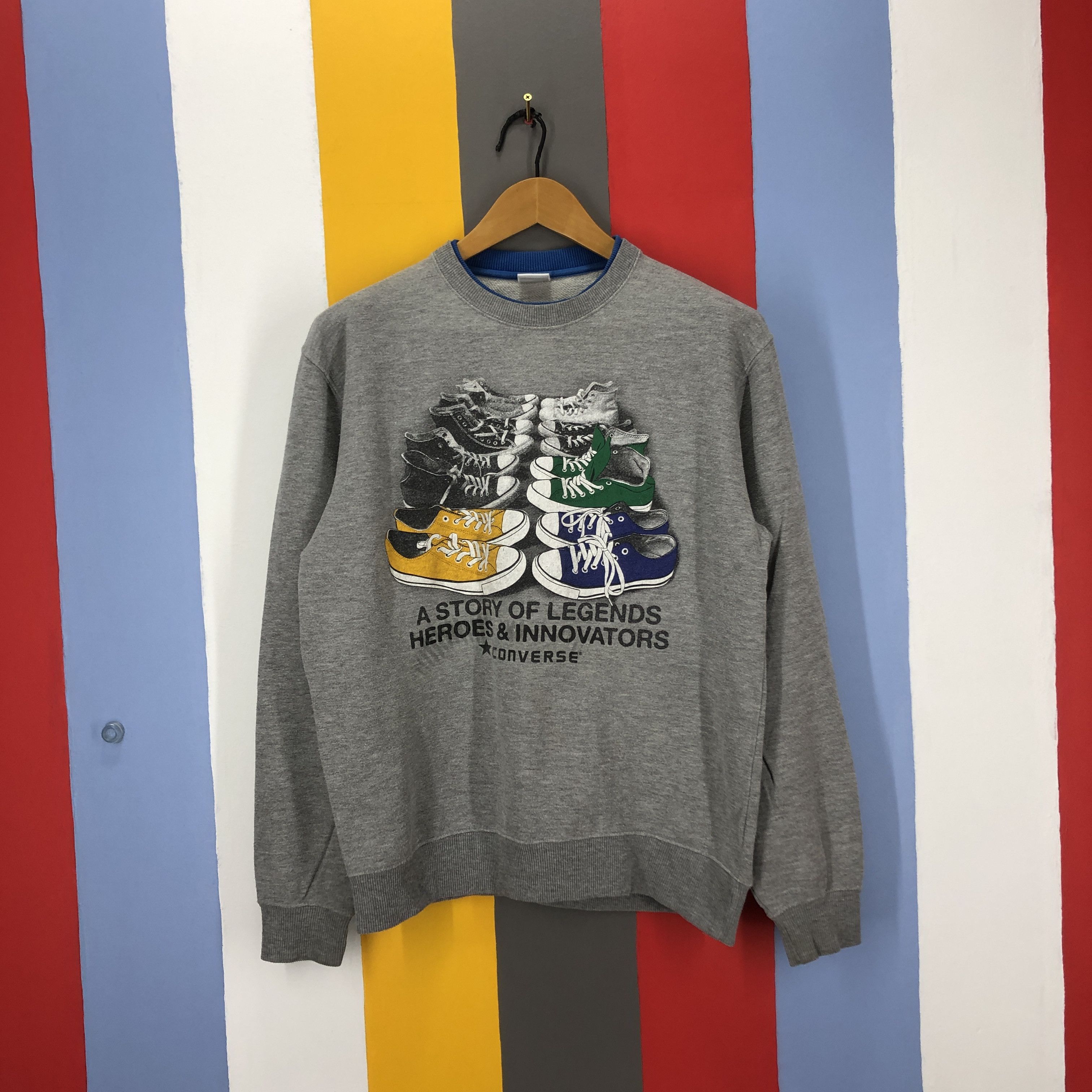 Converse CONVERSE Crew Neck Sweatshirt #1025/AJ Size US M / EU 48-50 / 2 - 1 Thumbnail