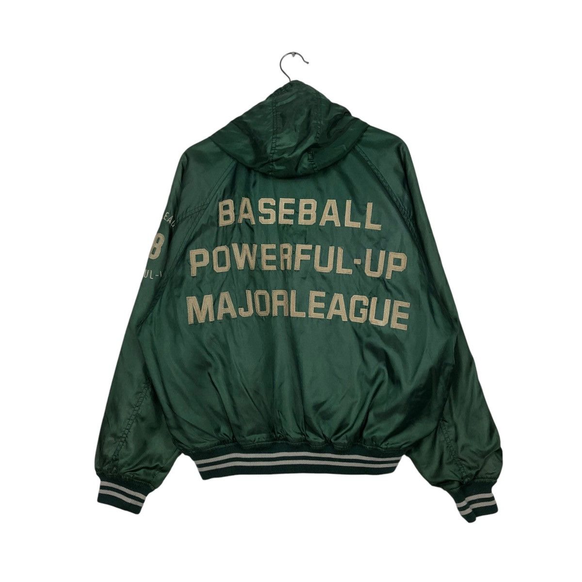 Japanese Brand 🔥SPORTSWEAR BOMBER JACKET MAJOR LEAGUE SPELL OUT BACK HIT Size US M / EU 48-50 / 2 - 10 Thumbnail