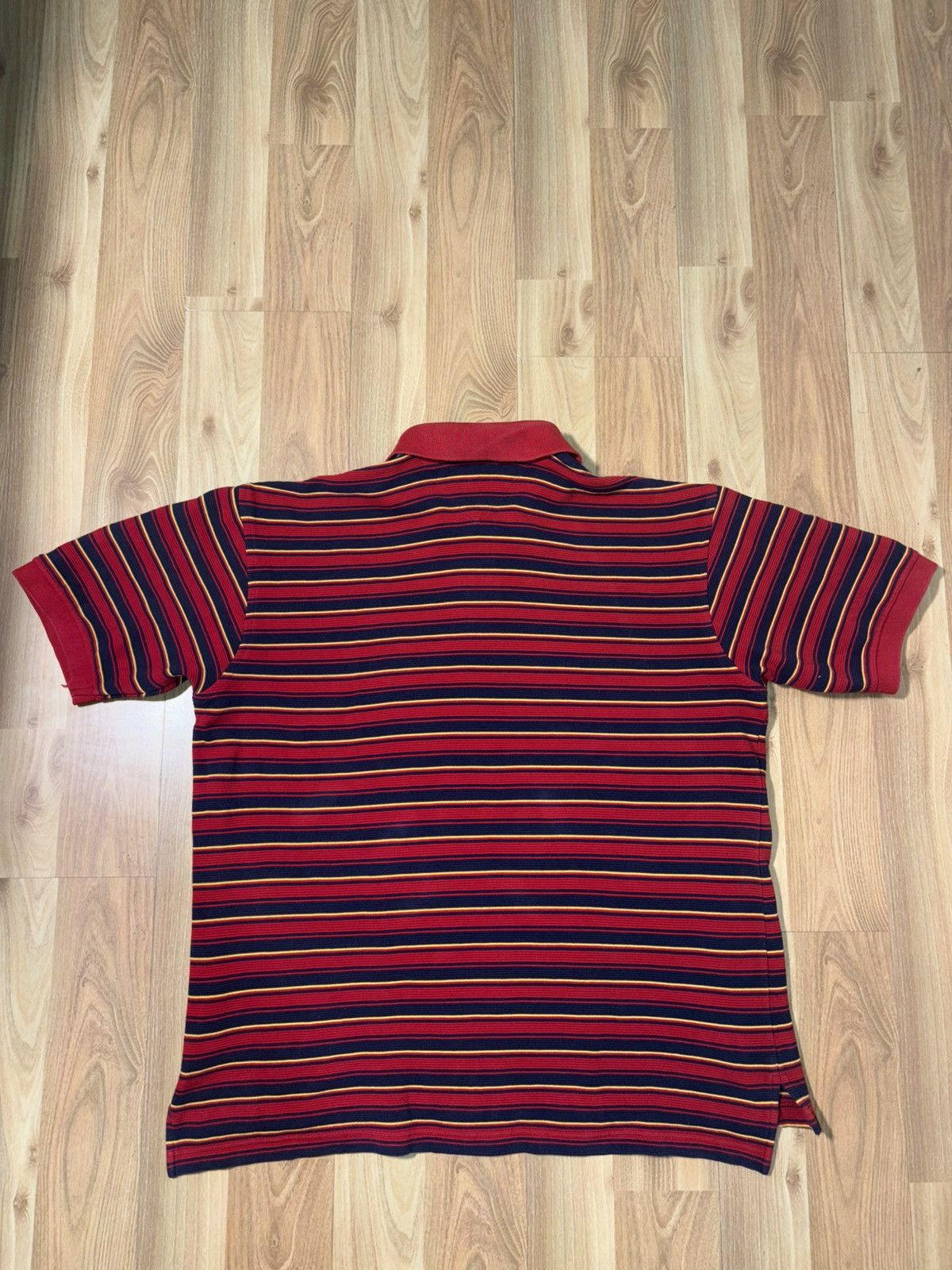 Tommy Hilfiger Vintage 90s Tommy Hilfiger Crest Logo Striped Polo Shirt XL Size US XL / EU 56 / 4 - 2 Thumbnail