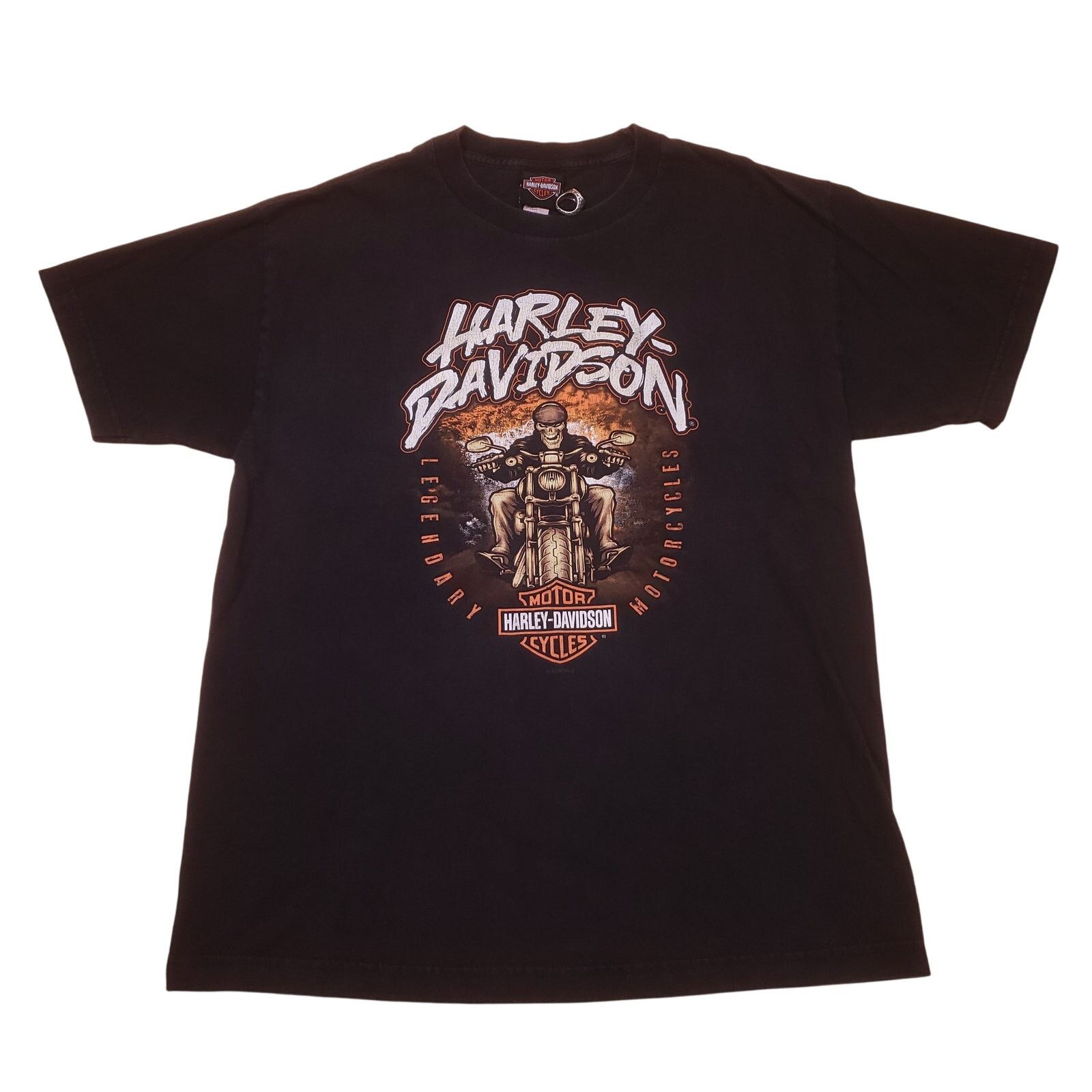 Harley Davidson Mens y2k Harley Davidson Sanford FL Skeleton Biker Tee L Size US L / EU 52-54 / 3 - 1 Thumbnail