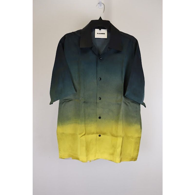 Jil Sander o1rshd1 Camicia Degrade, Palm Tree Fluid Viscose Shirt Size US S / EU 44-46 / 1 - 1 Thumbnail