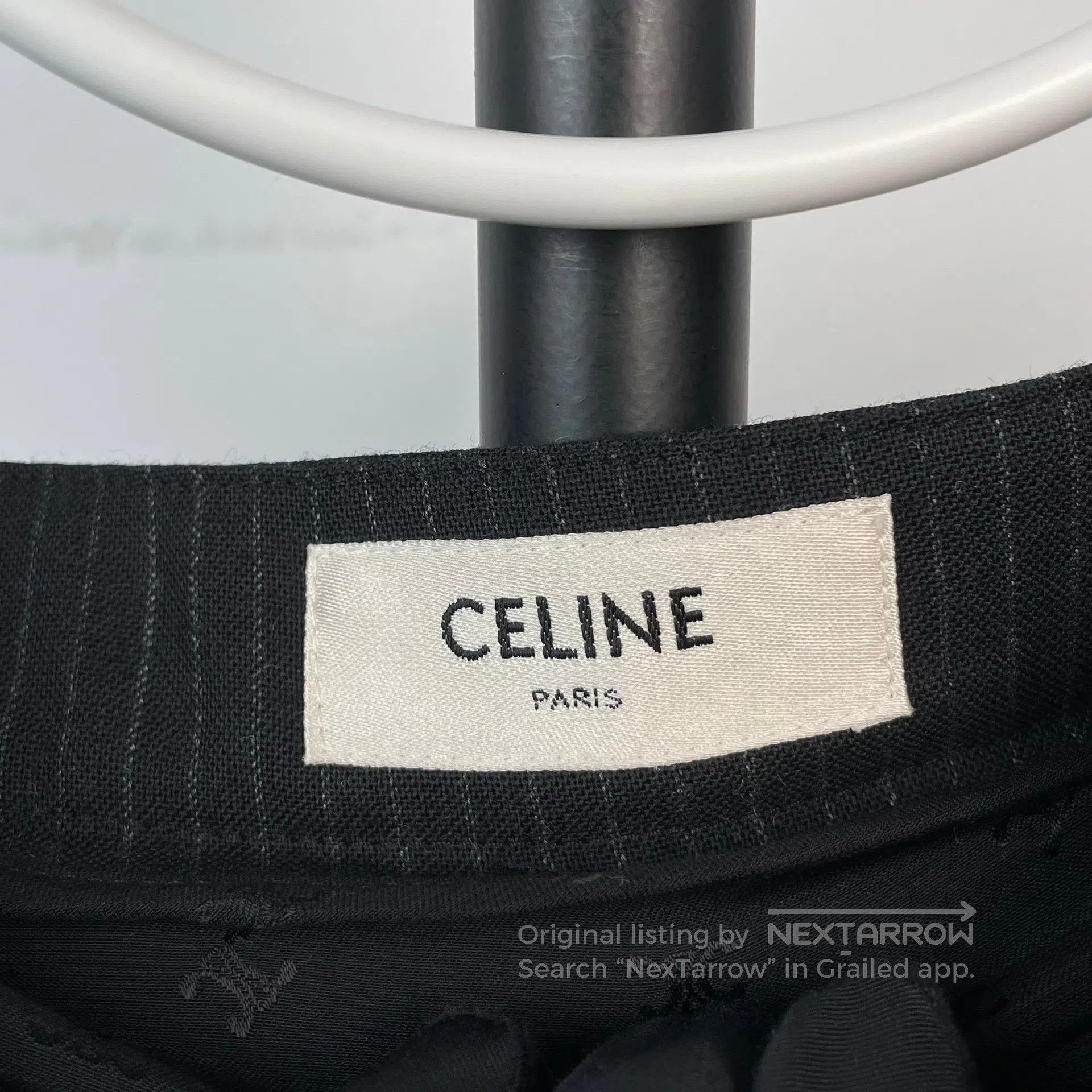 Celine CELINE Gold horsebit belted striped pleated skirt| Size 33" - 5 Thumbnail