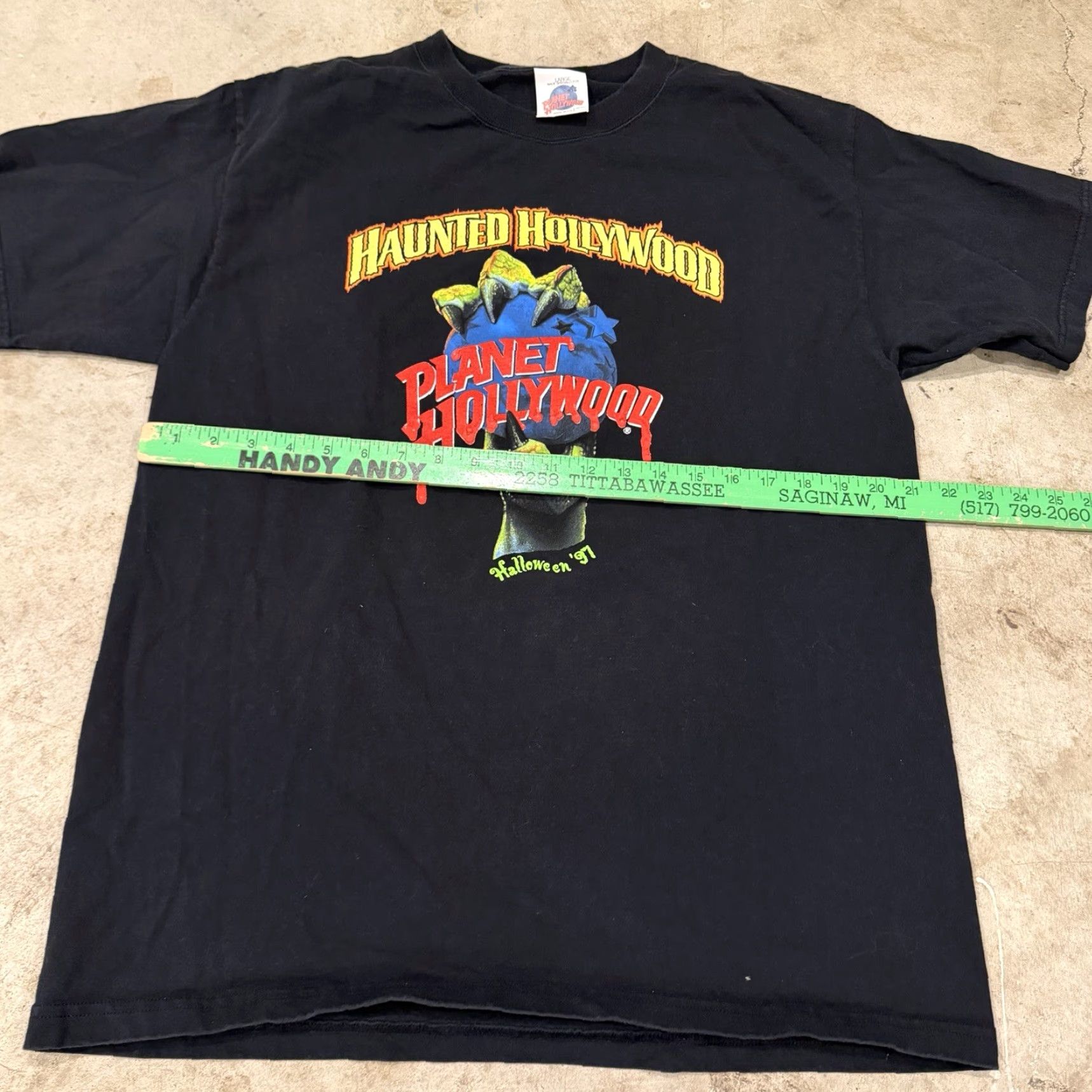 Planet Hollywood VINTAGE Planet Hollywood Shirt L Mens 90s Halloween Black Short Sleeve Crew Neck Size US L / EU 52-54 / 3 - 5 Thumbnail