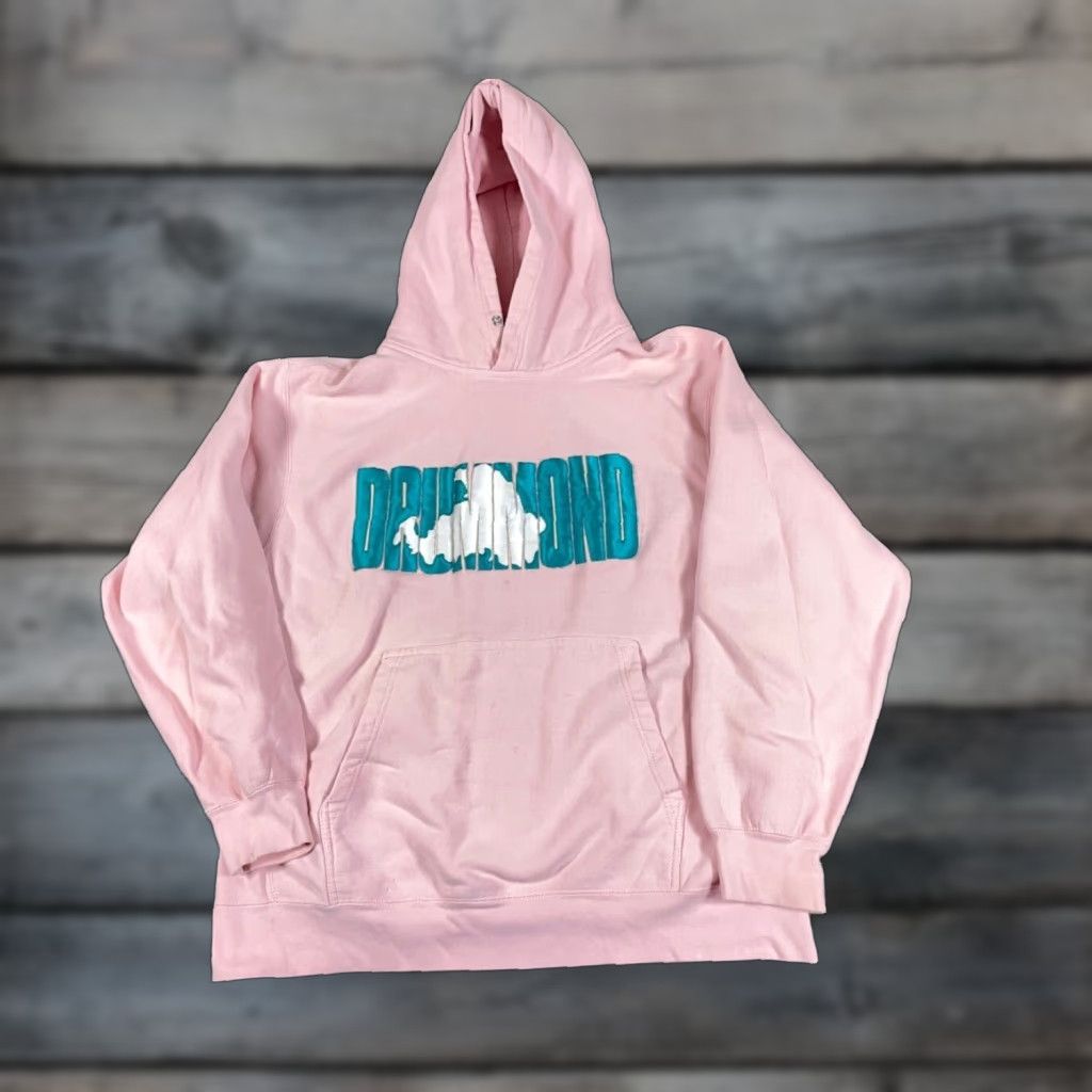Etro VINTAGE Drummond Island Michigan Hoodie Sweatshirt - MV Sport - Hoodie - Adult Large - Pink - Embroidered - 90s Retro Hipster City Graphic Print Mens Size US L / EU 52-54 / 3 - 1 Thumbnail