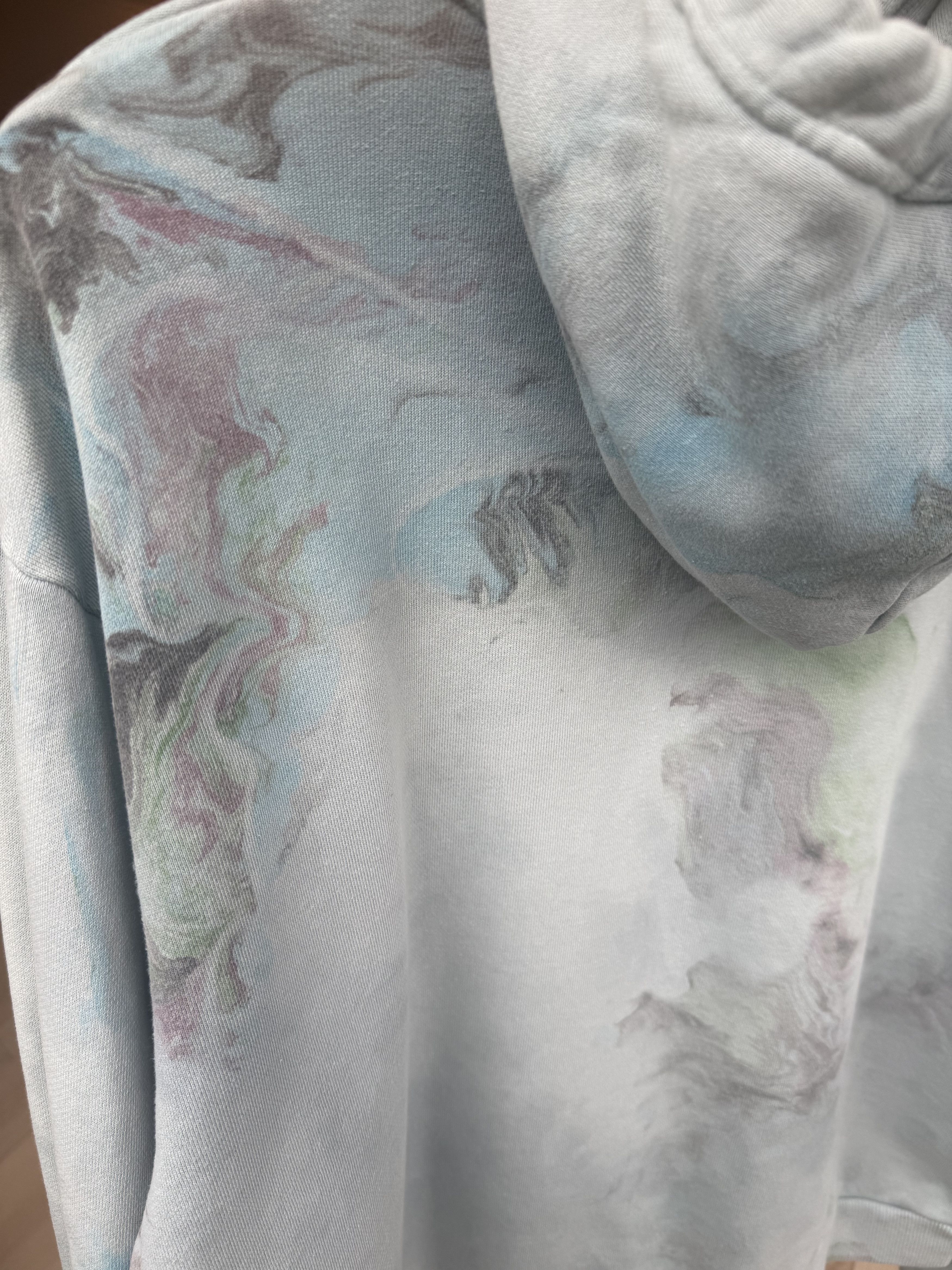 John Elliott Light Blue Marble Mix Tie-Dye Beach Hoodie Size US L / EU 52-54 / 3 - 3 Thumbnail