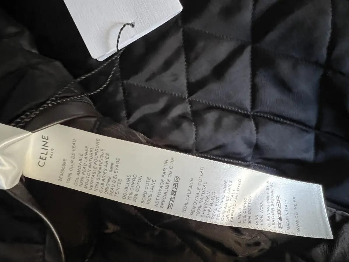 Celine × Hedi Slimane Celine × Hedi Slimane Shearling Collar Leather Jacket Size US M / EU 48-50 / 2 - 10 Thumbnail