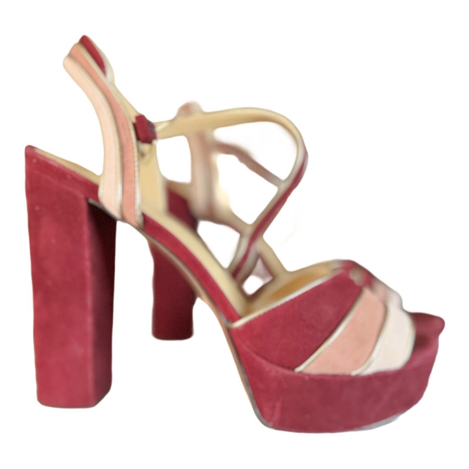 Michael Kors Michael Kors Women’s Harper Platform Oxblood Suede Gold Tri Size US 10 / IT 40 - 4 Thumbnail