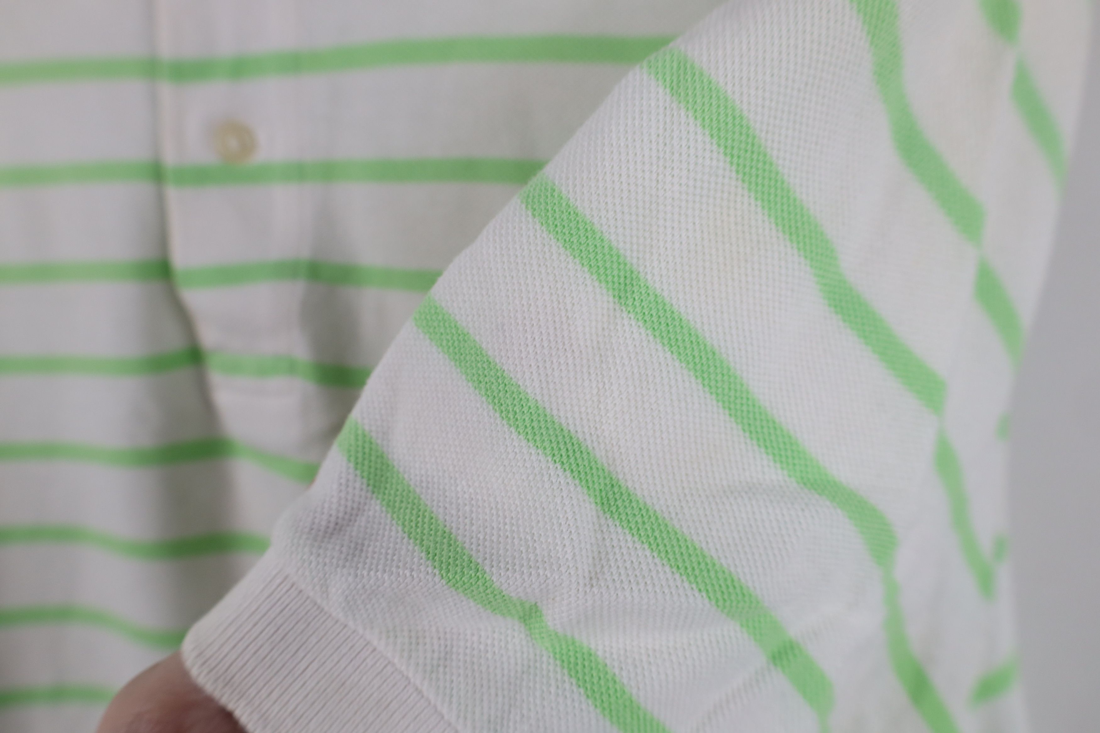 Ralph Lauren Vintage Ralph Lauren Cotton Striped Golf Polo Shirt White Size US M / EU 48-50 / 2 - 10 Thumbnail