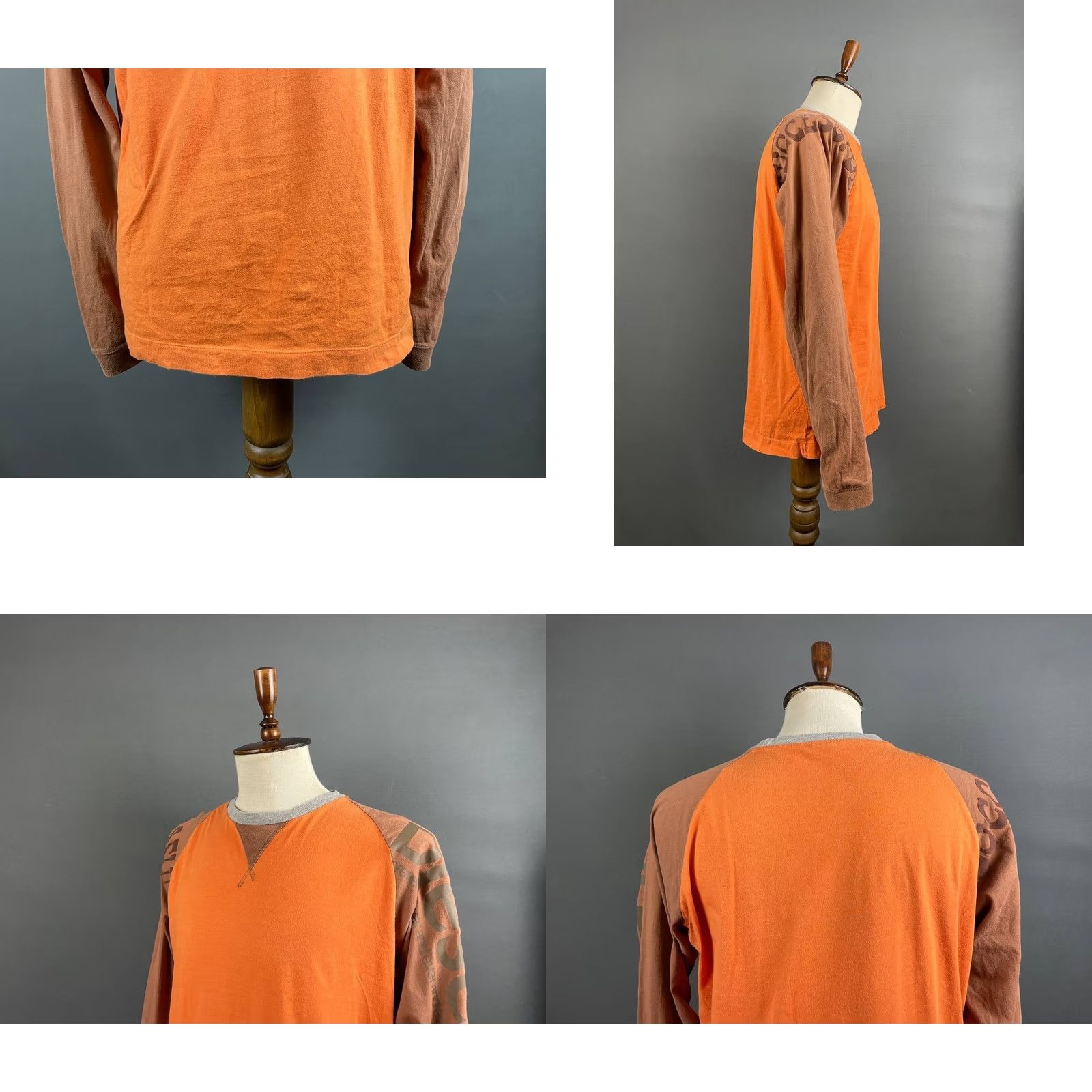 Diesel Diesel T-Shirt Size 2XL Orange Mens Russet Cotton Long Sleeve Pieced Pullover Size US XXL / EU 58 / 5 - 8 Thumbnail