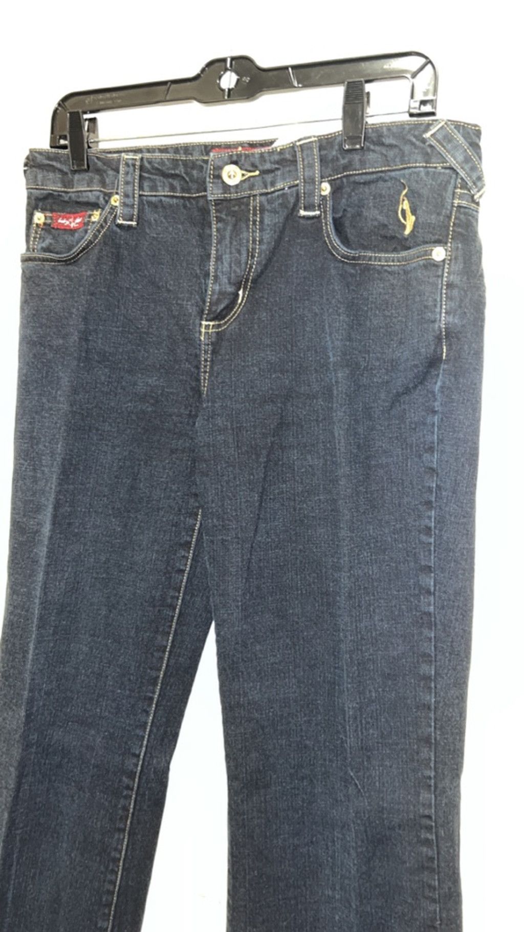 Other Women's Baby Phat Boot Cut Jeans Size 11 Blue w Gold Accents Size 32" / US 10 / IT 46 - 3 Thumbnail