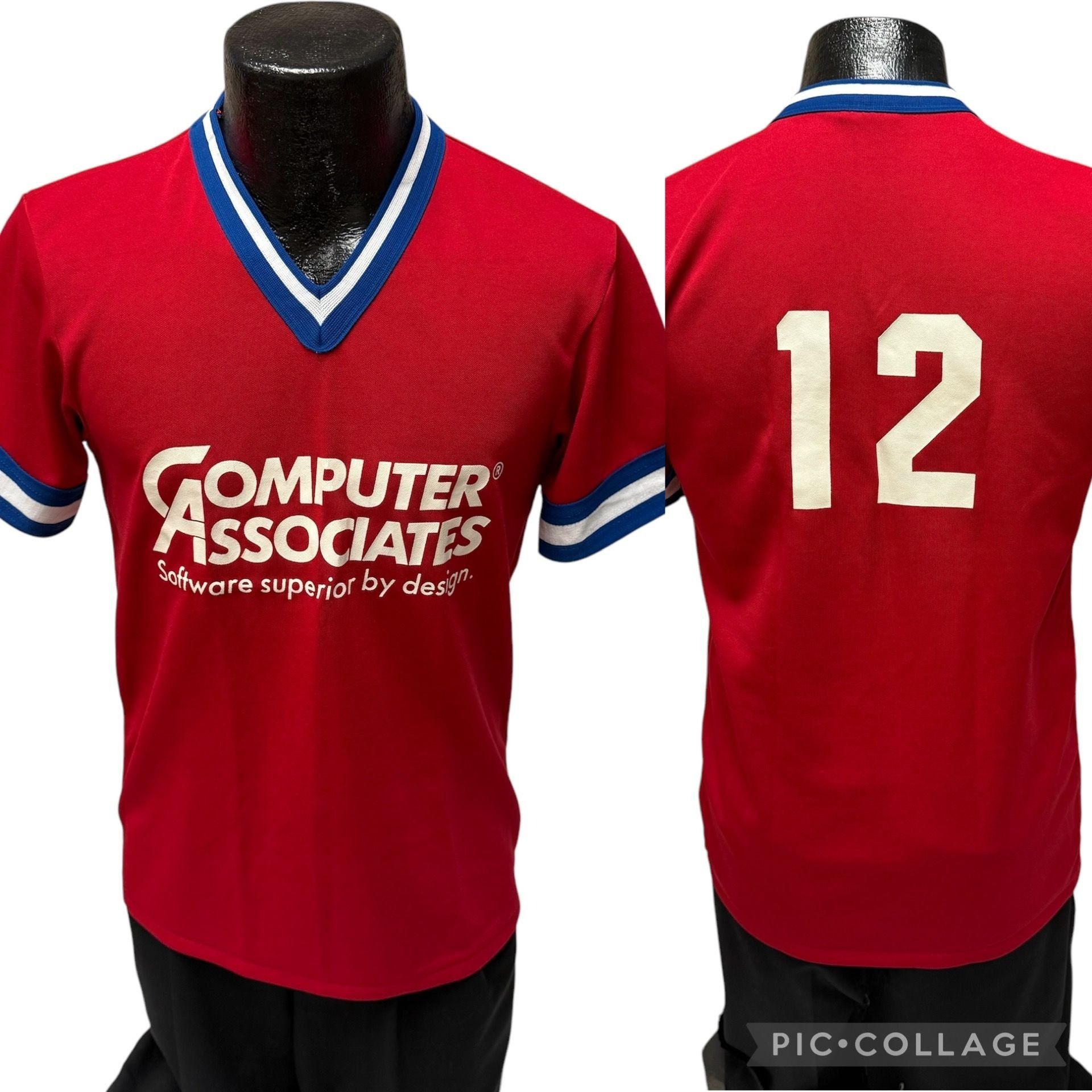 Majestic Vtg Majestic Red COMPUTER ASSOCIATES Software PROMO Jersey Size US M / EU 48-50 / 2 - 1 Thumbnail