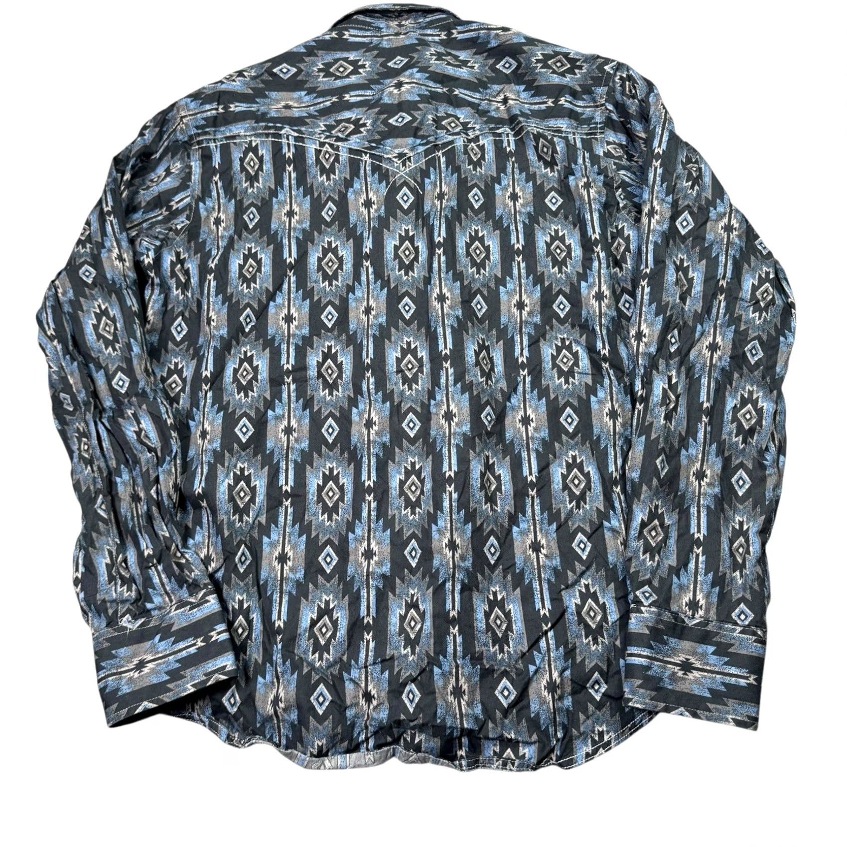 Wrangler Wrangler Rock 47 Shirt Mens L Pearl Snap Aztec Embroidered Western Cowboy Work Shirt Mens L Pearl Snap Aztec Embroidered Western Cowboy Work Size US L / EU 52-54 / 3 - 8 Thumbnail
