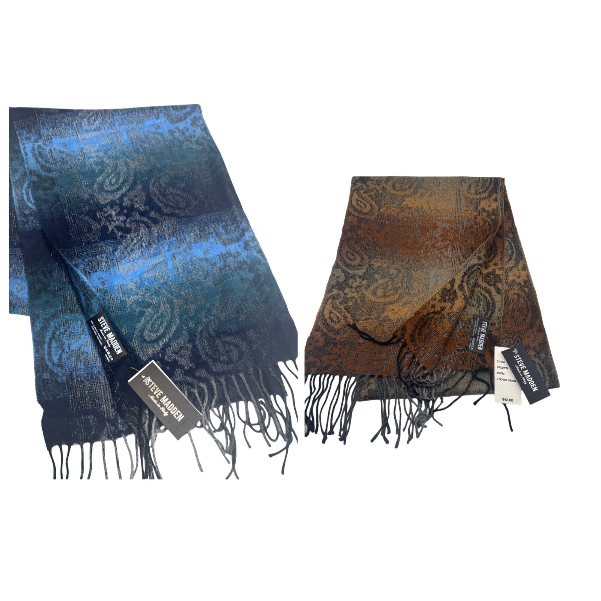 Steve Madden Set of 2 Steve Madden Ombré Paisley Scarves, 11”x 70”, Made Size ONE SIZE - 9 Thumbnail