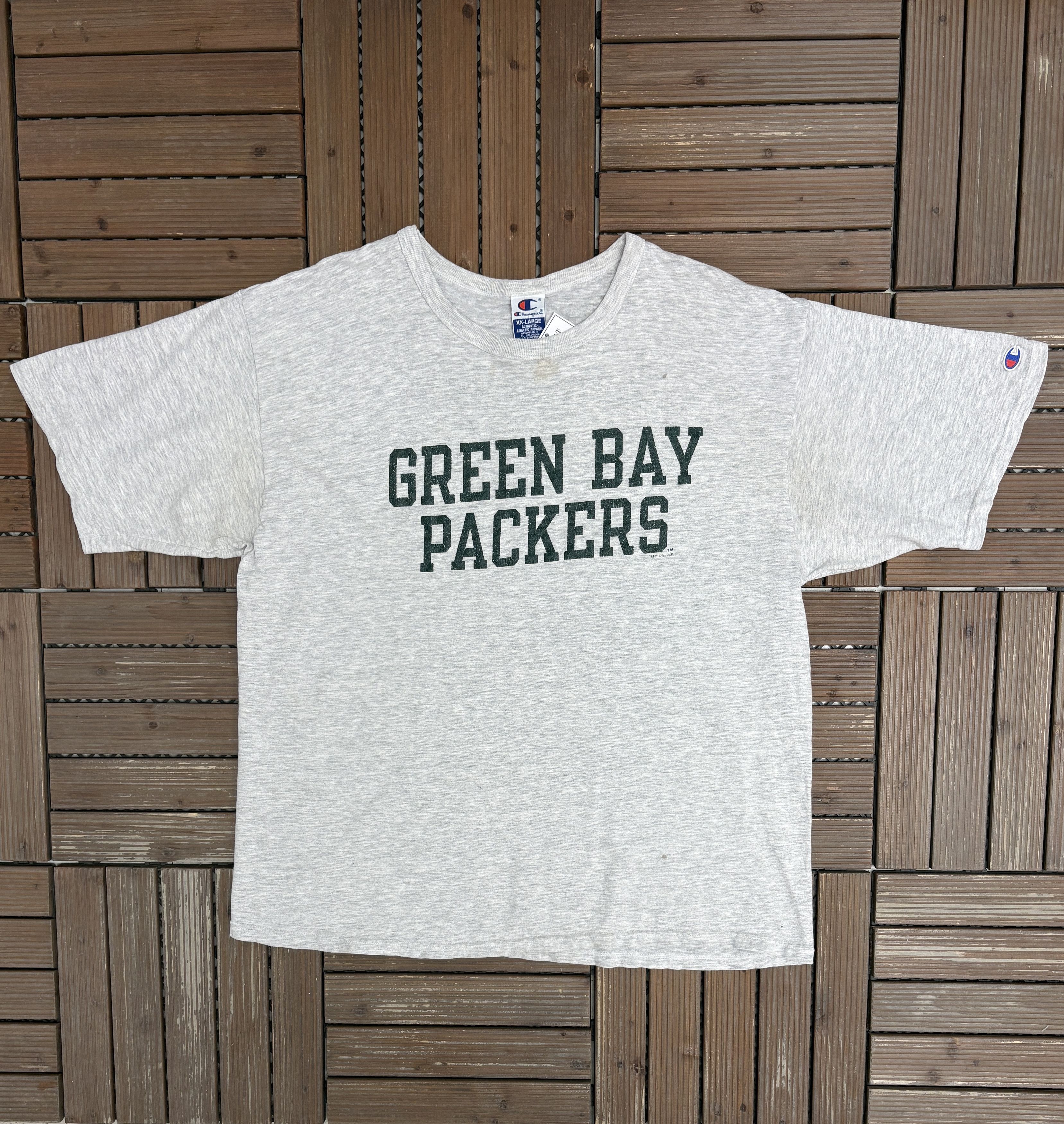 Champion × Vintage Green Bay Packers Vintage Champion Grey T-Shirt Tee Size US XXL / EU 58 / 5 - 1 Thumbnail
