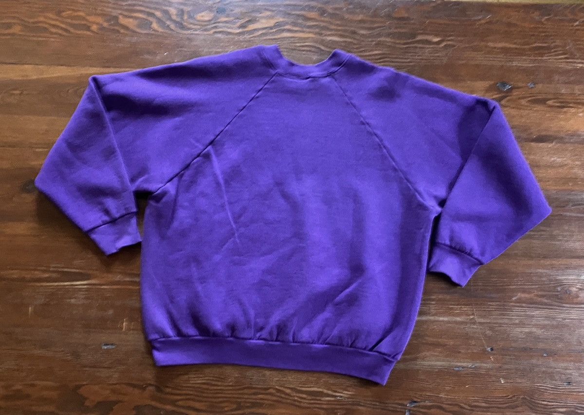 Fruit Of The Loom Vintage 90’s Lo-Fi Purple Raglan Crewneck Sweatshirt Size US XL / EU 56 / 4 - 13 Thumbnail