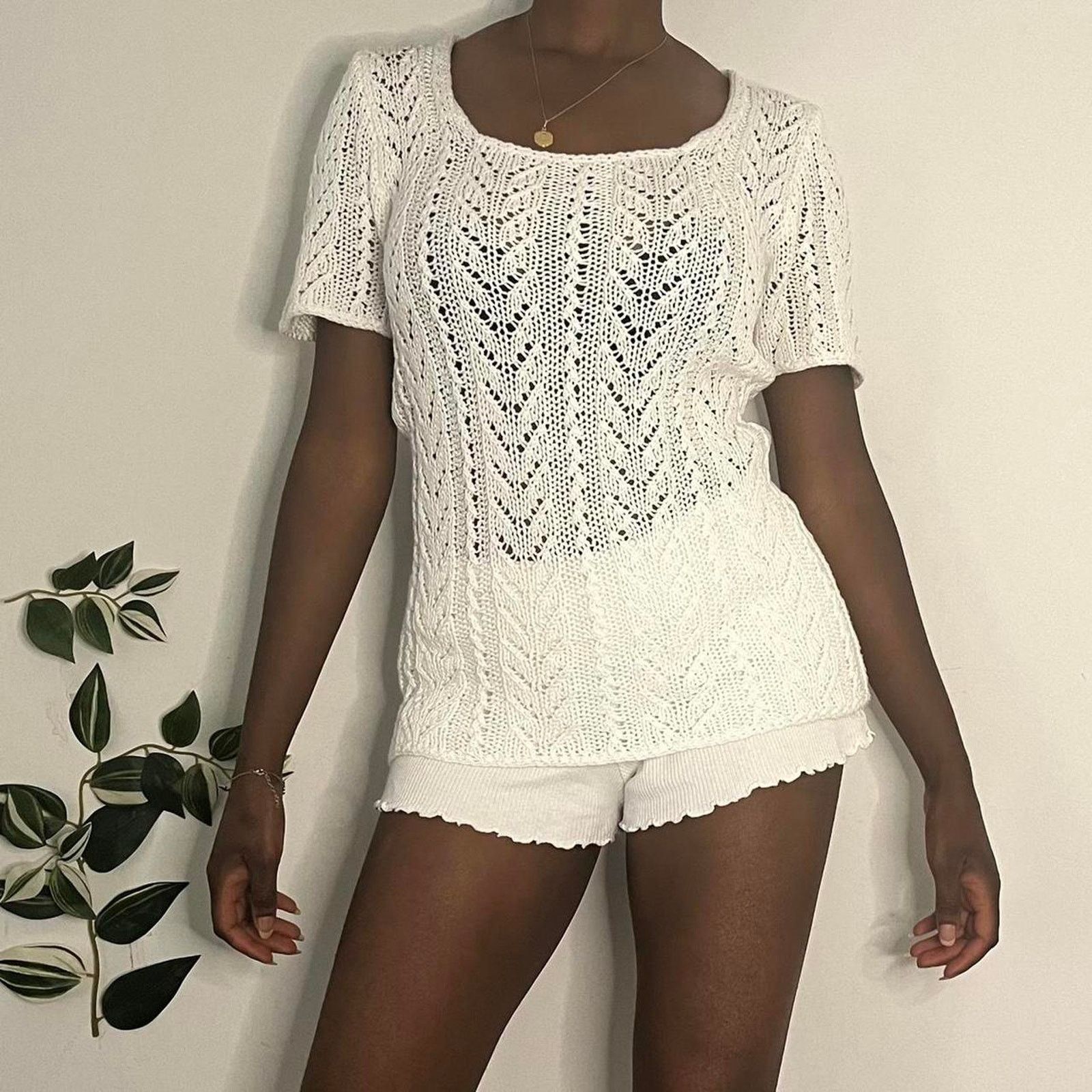 Other Crochet cover up stripped button Size M / US 6-8 / IT 42-44 - 1 Thumbnail