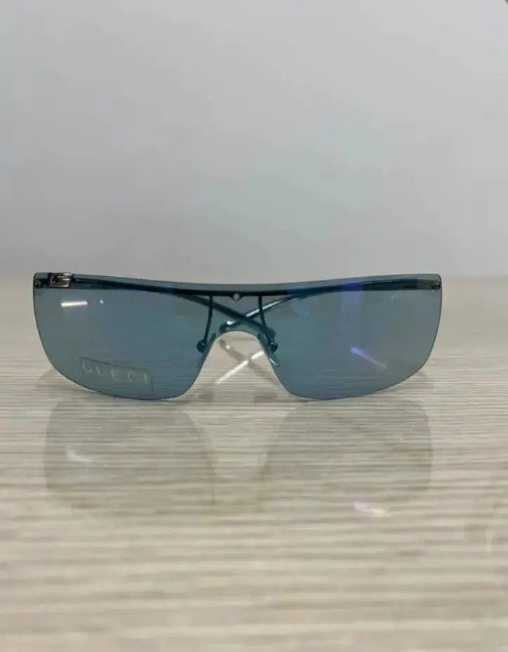 Gucci × Tom Ford × Vintage GUCCI Sunglasses Wrap Shield Sport Ski Mask Tom Ford Era Size ONE SIZE - 1 Thumbnail