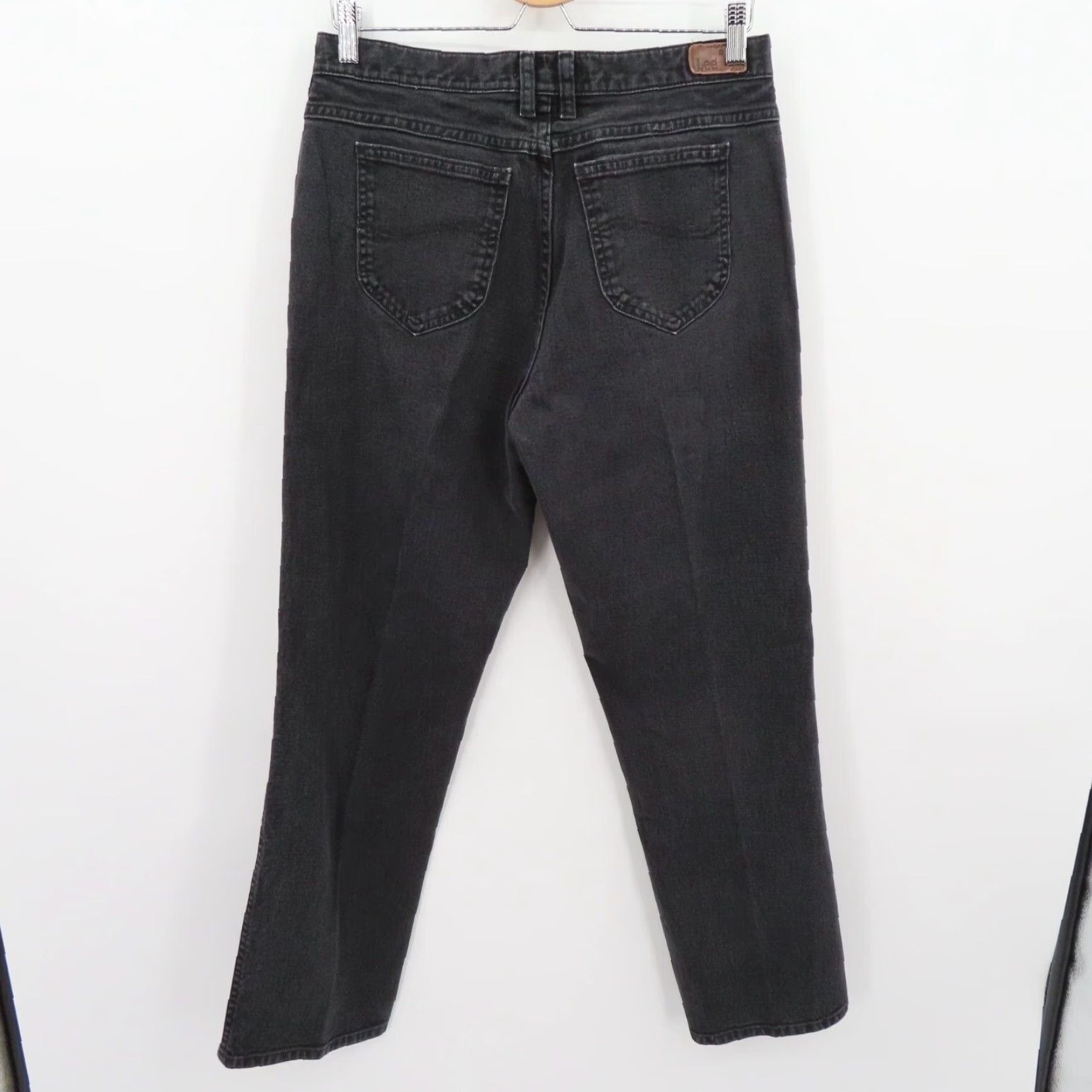 Lee Lee Womens Jeans Relaxed Straight Leg At the Waist Black 10 Denim Cotton Blend 5-Pocket Pockets Vintage No Shirt? Size 32" / US 10 / IT 46 - 4 Thumbnail
