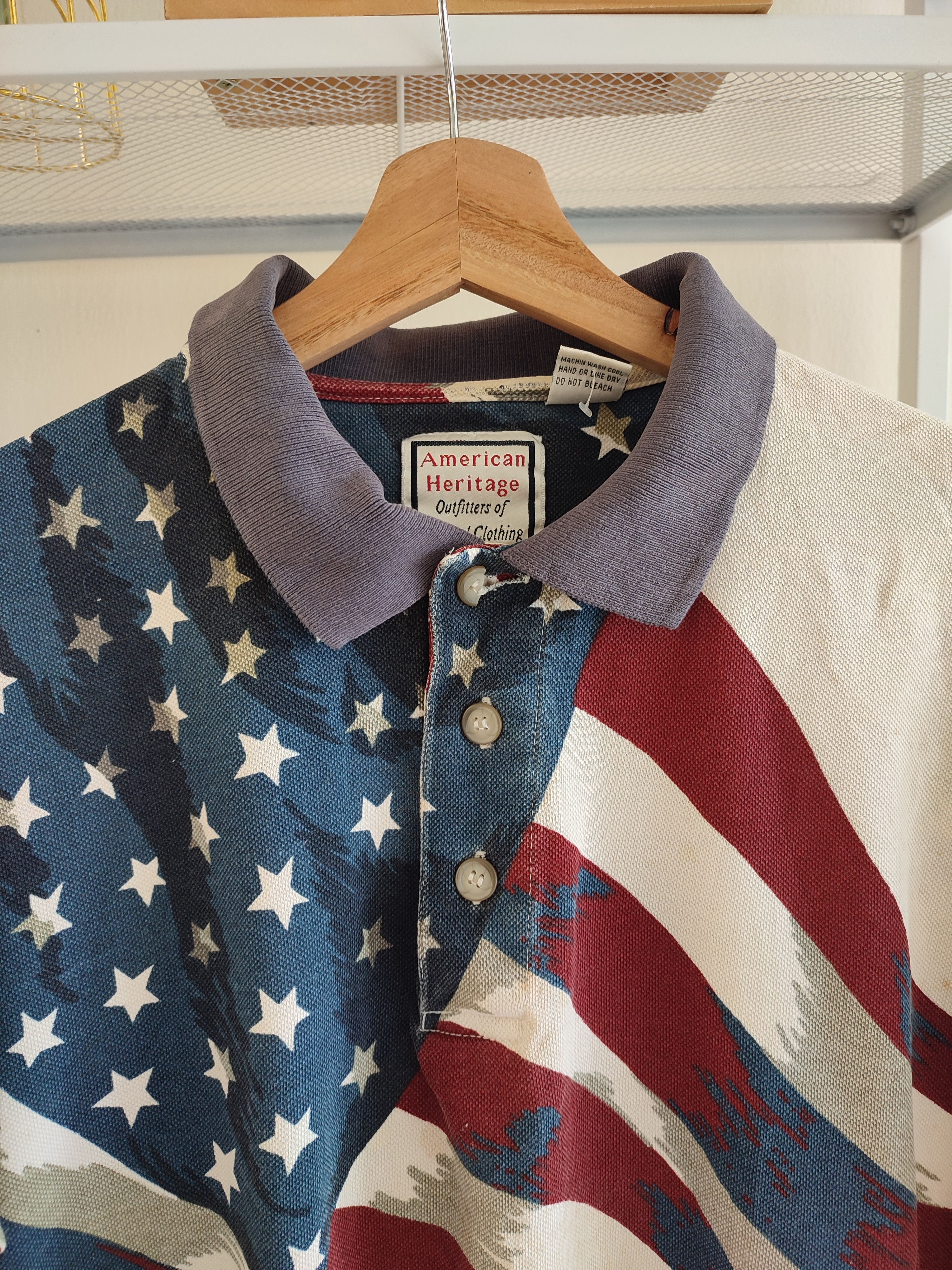 Vintage VINTAGE AMERICAN HERITAGE POLO TEES Size US L / EU 52-54 / 3 - 8 Thumbnail