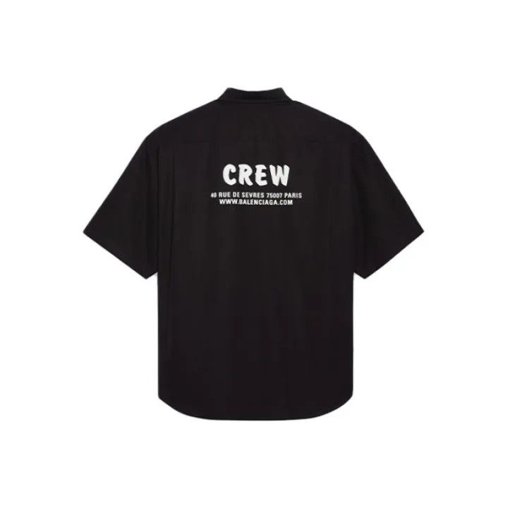 Balenciaga Black Short Sleeve Button-Up Shirt