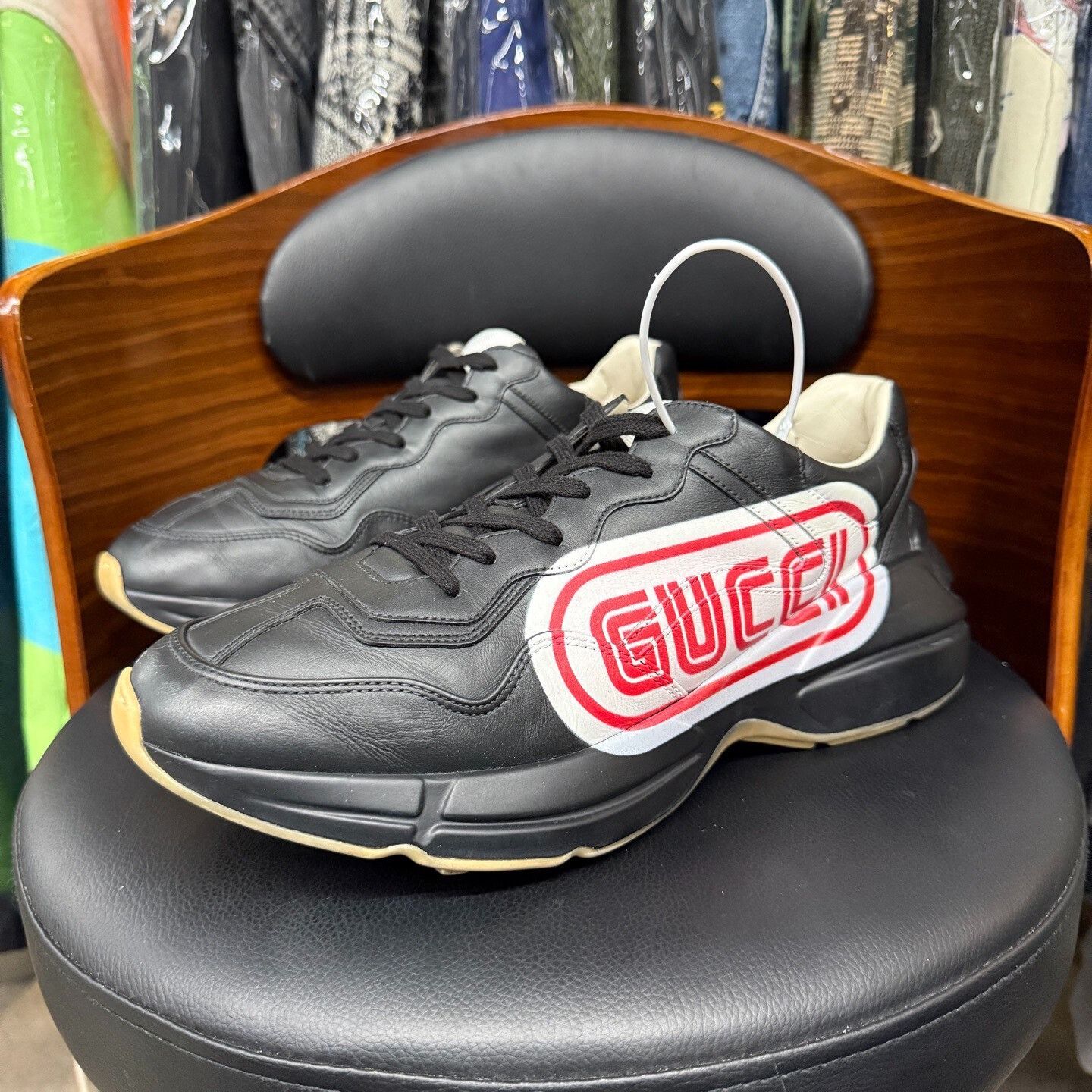 Gucci Gucci Black Lowtop Sneakers 10 Men Size US 10 / EU 43 - 1 Thumbnail